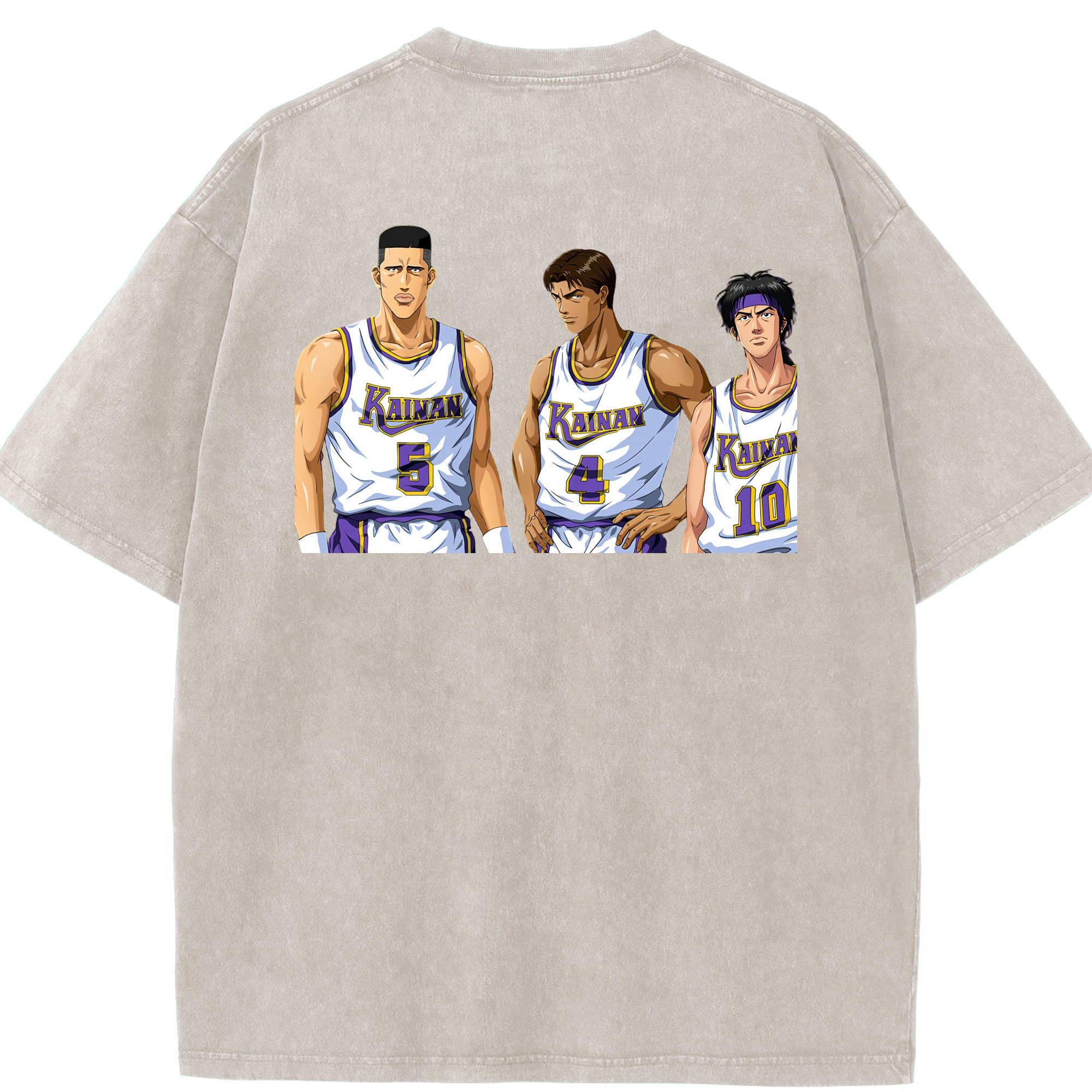 （画像用） SLAM DUNK／スラムダンク 綿100% ヴィンテージ風 半袖Tシャツ（背面プリント）