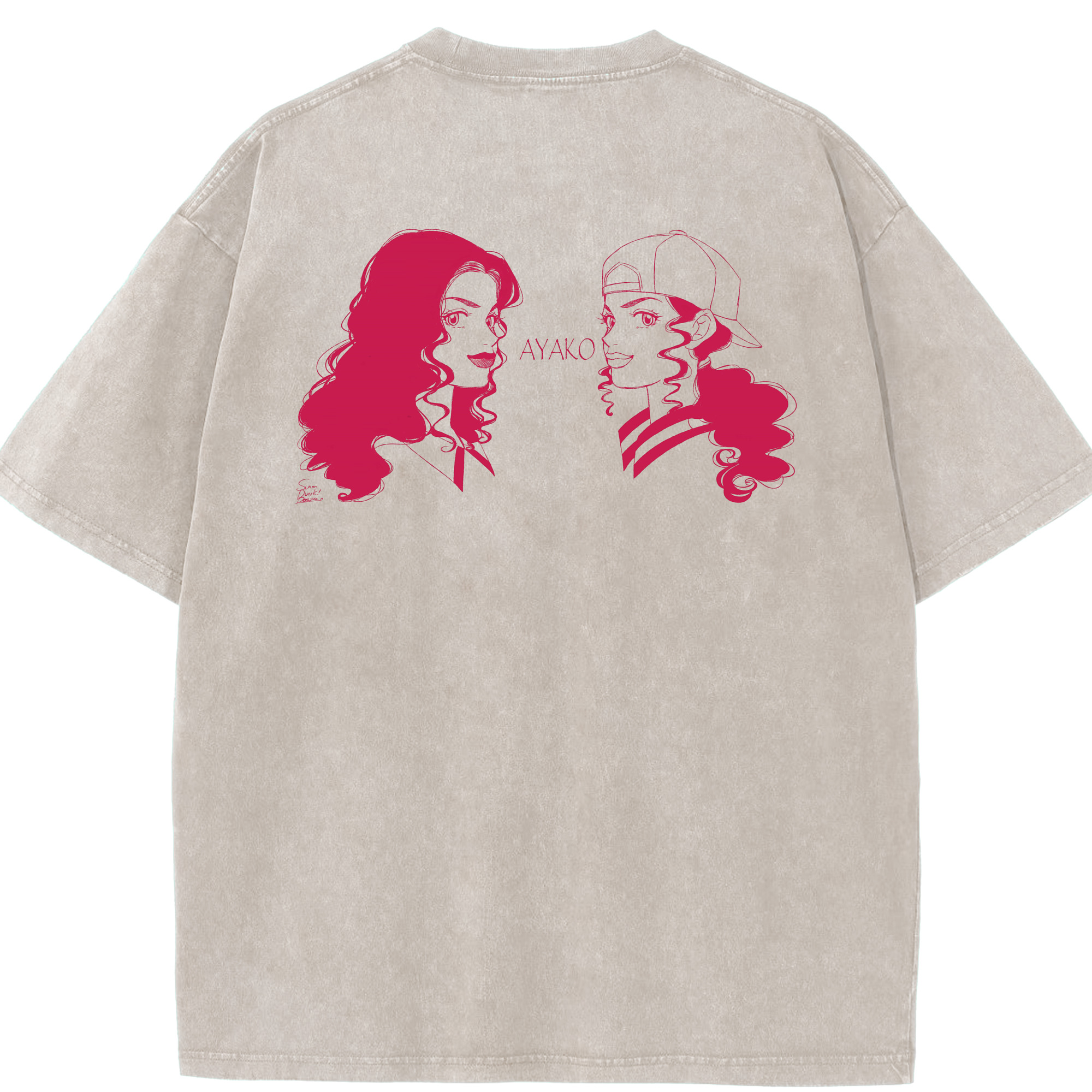 SLAM DUNK／スラムダンク 綿100% ヴィンテージ風 半袖Tシャツ（背面プリント）