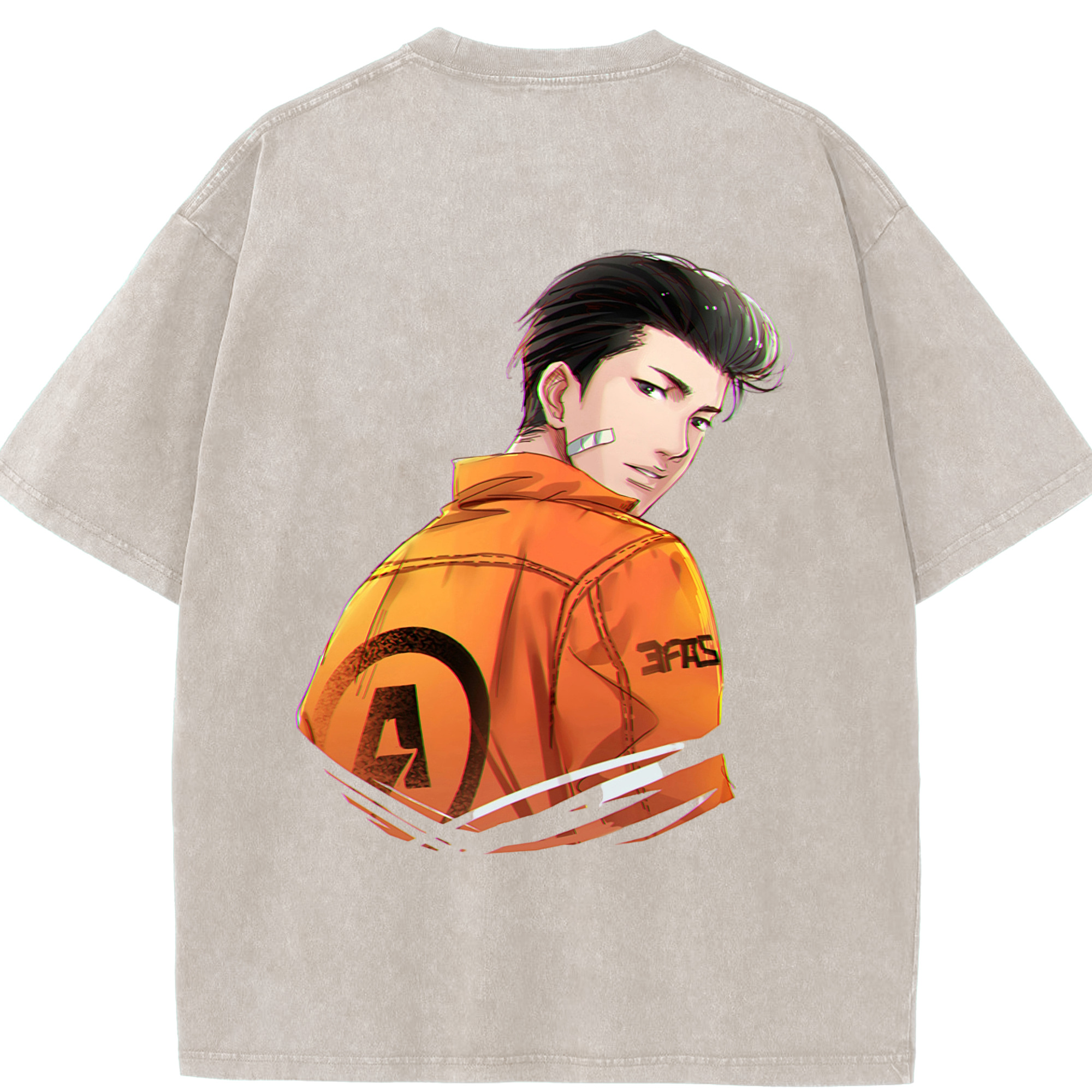 SLAM DUNK／スラムダンク 綿100% ヴィンテージ風 半袖Tシャツ（背面プリント）