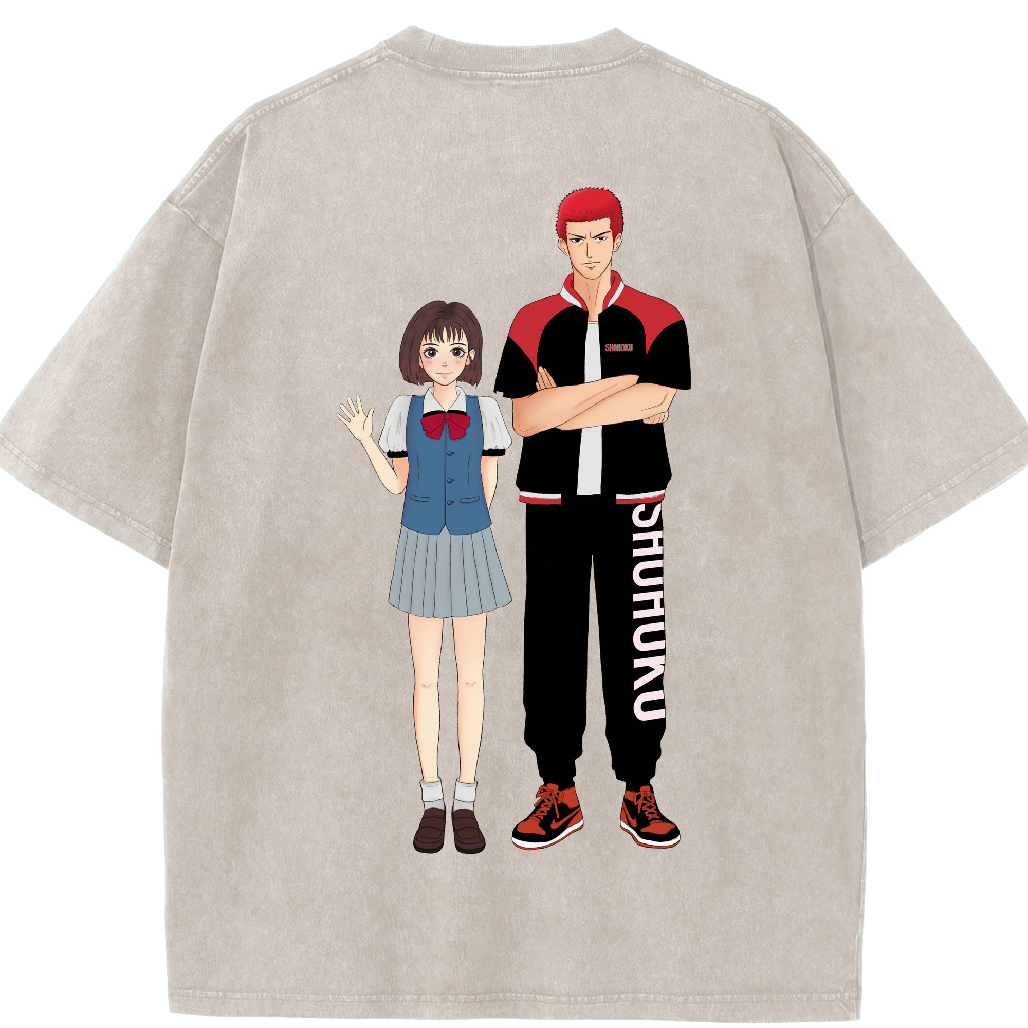 （画像用） SLAM DUNK／スラムダンク 綿100% ヴィンテージ風 半袖Tシャツ（背面プリント）