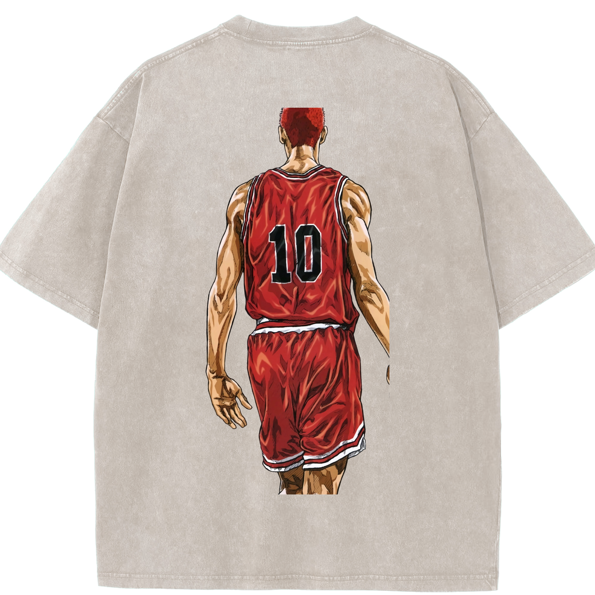 （画像用） SLAM DUNK／スラムダンク 綿100% ヴィンテージ風 半袖Tシャツ（背面プリント）