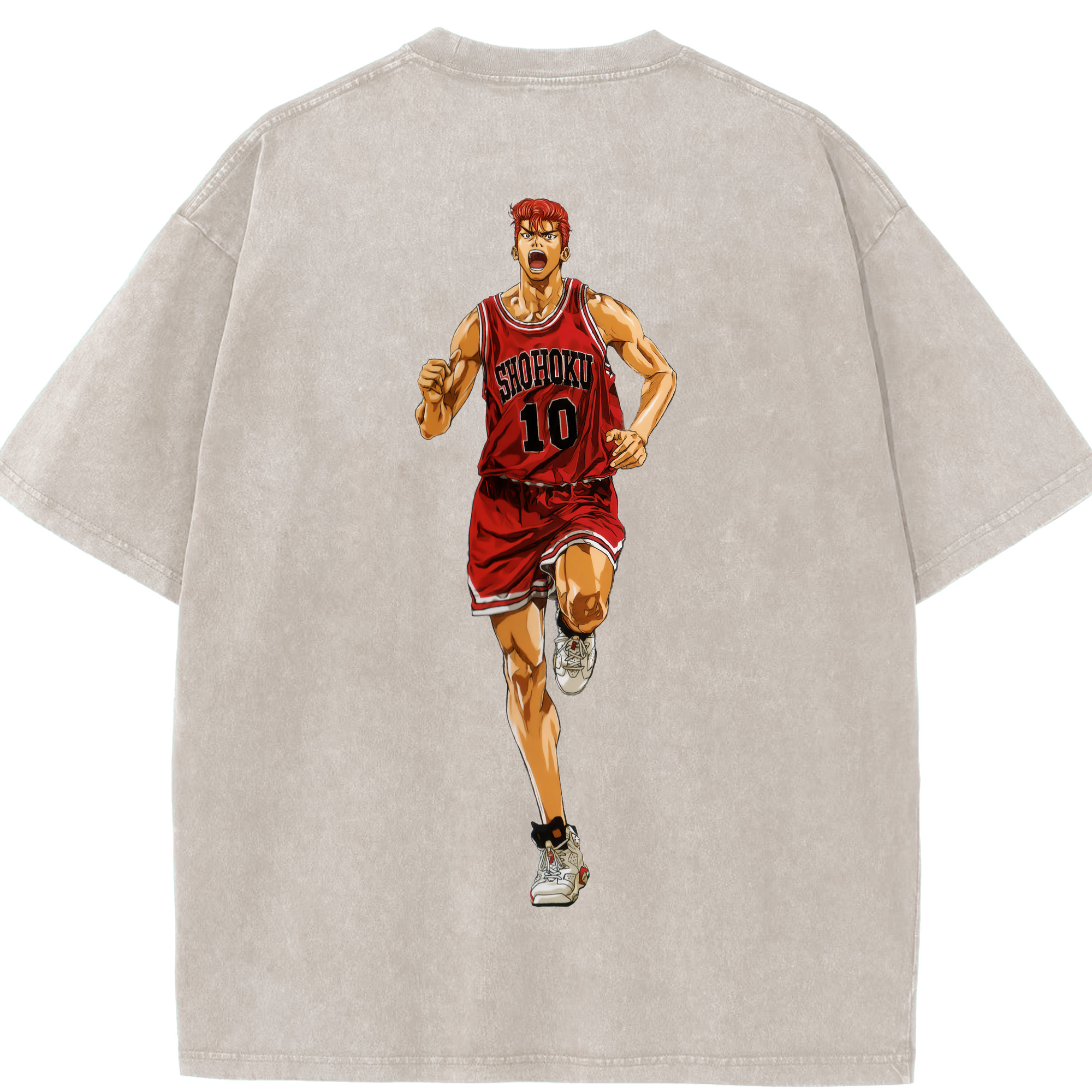 （画像用） SLAM DUNK／スラムダンク 綿100% ヴィンテージ風 半袖Tシャツ（背面プリント）