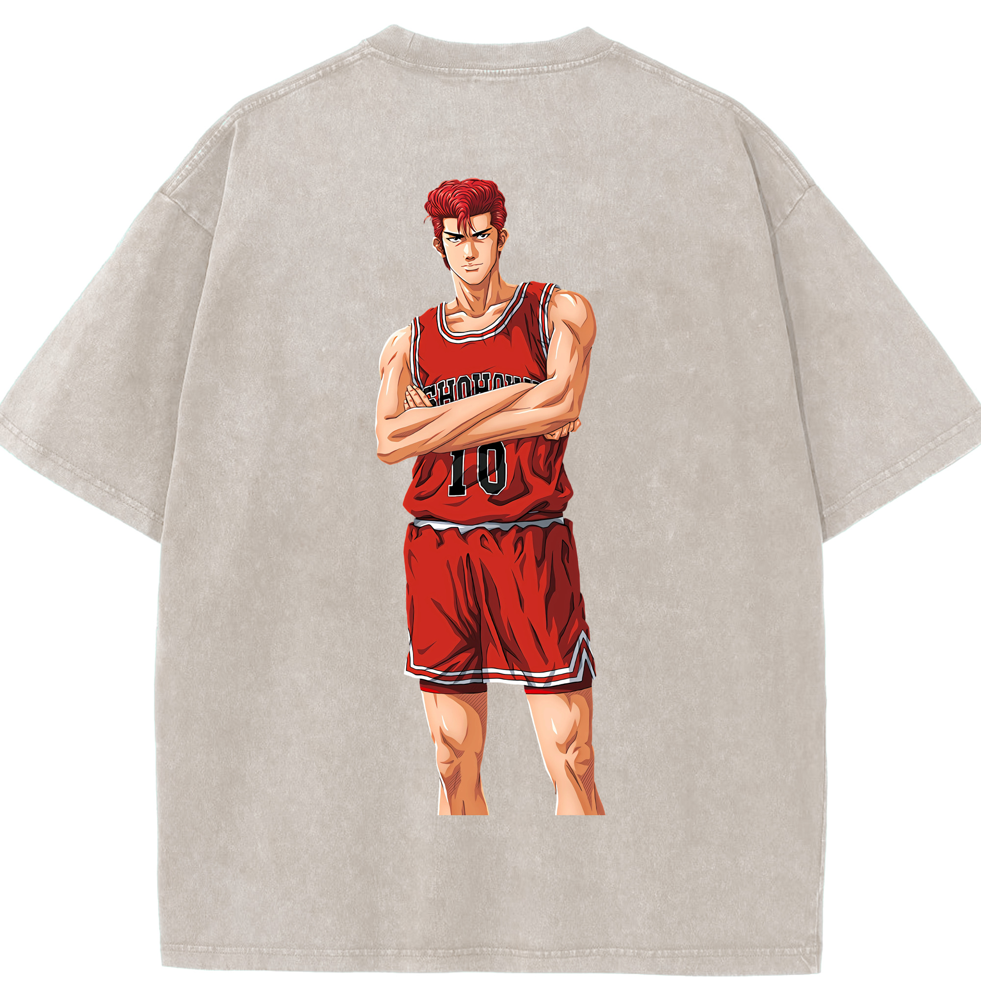 （画像用） SLAM DUNK／スラムダンク 綿100% ヴィンテージ風 半袖Tシャツ（背面プリント）