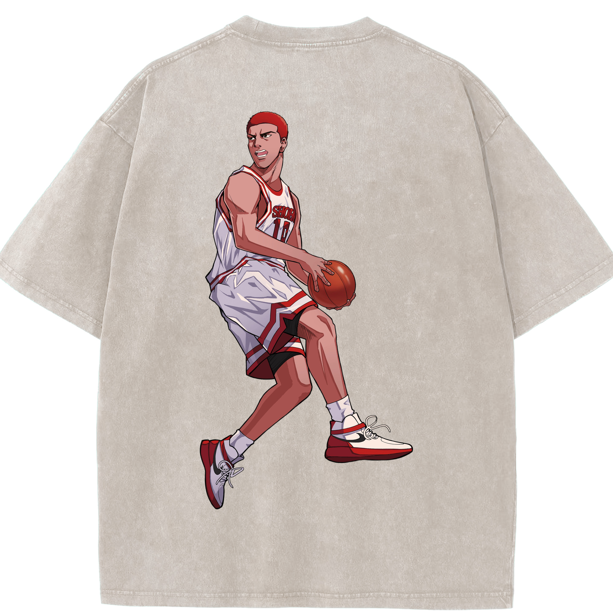（画像用） SLAM DUNK／スラムダンク 綿100% ヴィンテージ風 半袖Tシャツ（背面プリント）