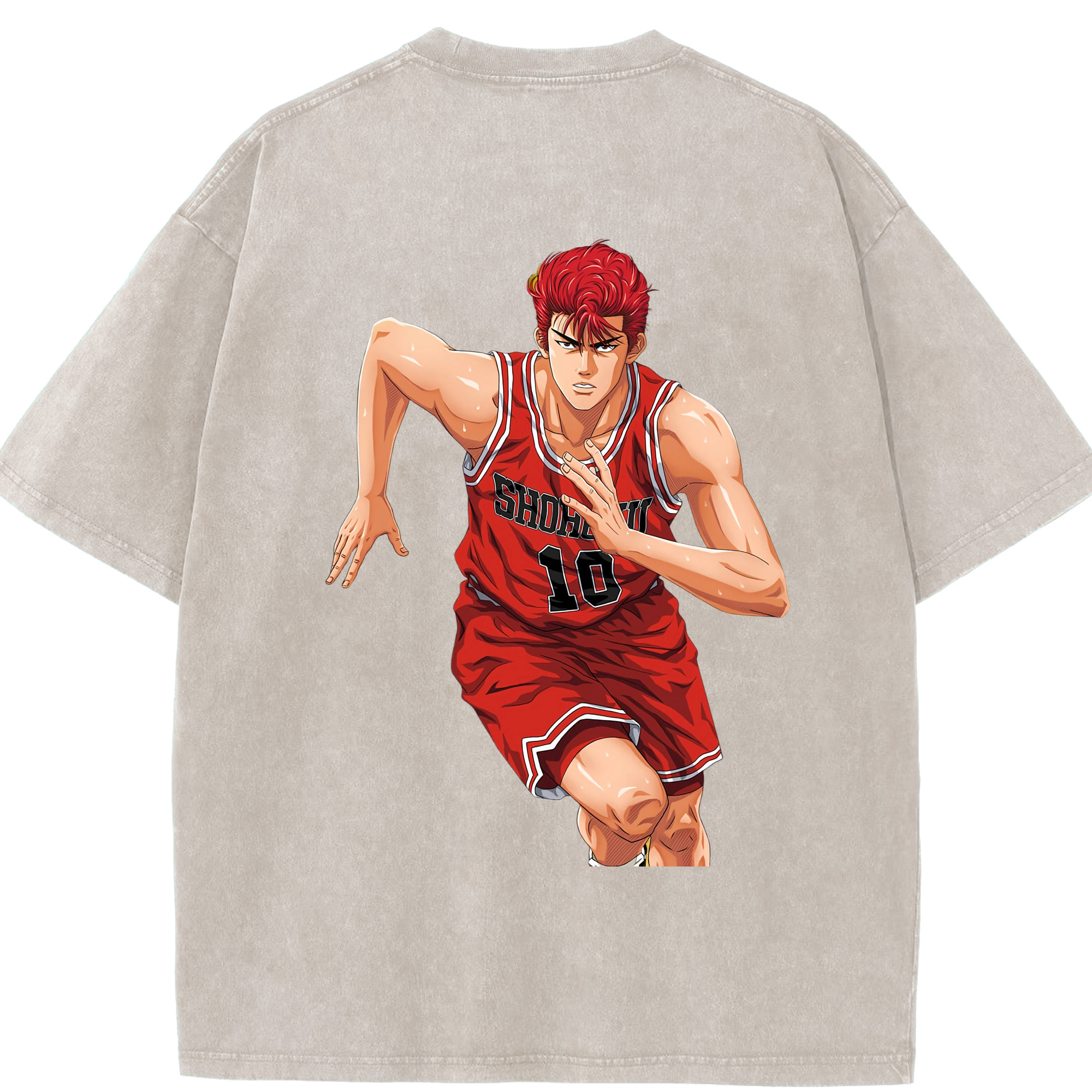 （画像用） SLAM DUNK／スラムダンク 綿100% ヴィンテージ風 半袖Tシャツ（背面プリント）