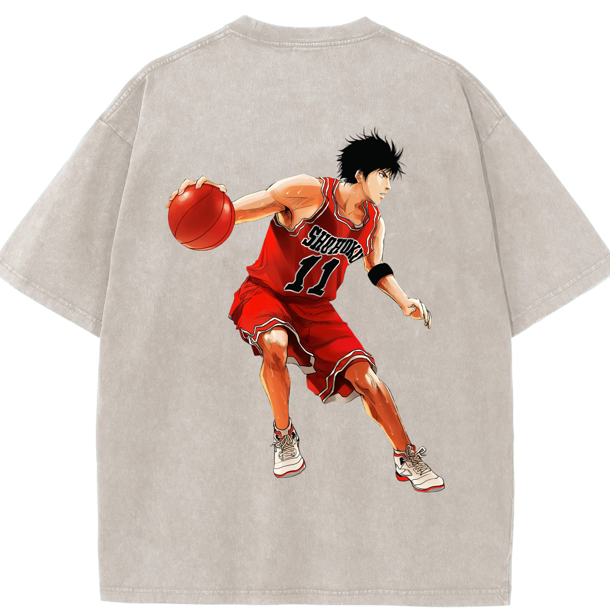 （画像用） SLAM DUNK／スラムダンク 綿100% ヴィンテージ風 半袖Tシャツ（背面プリント）