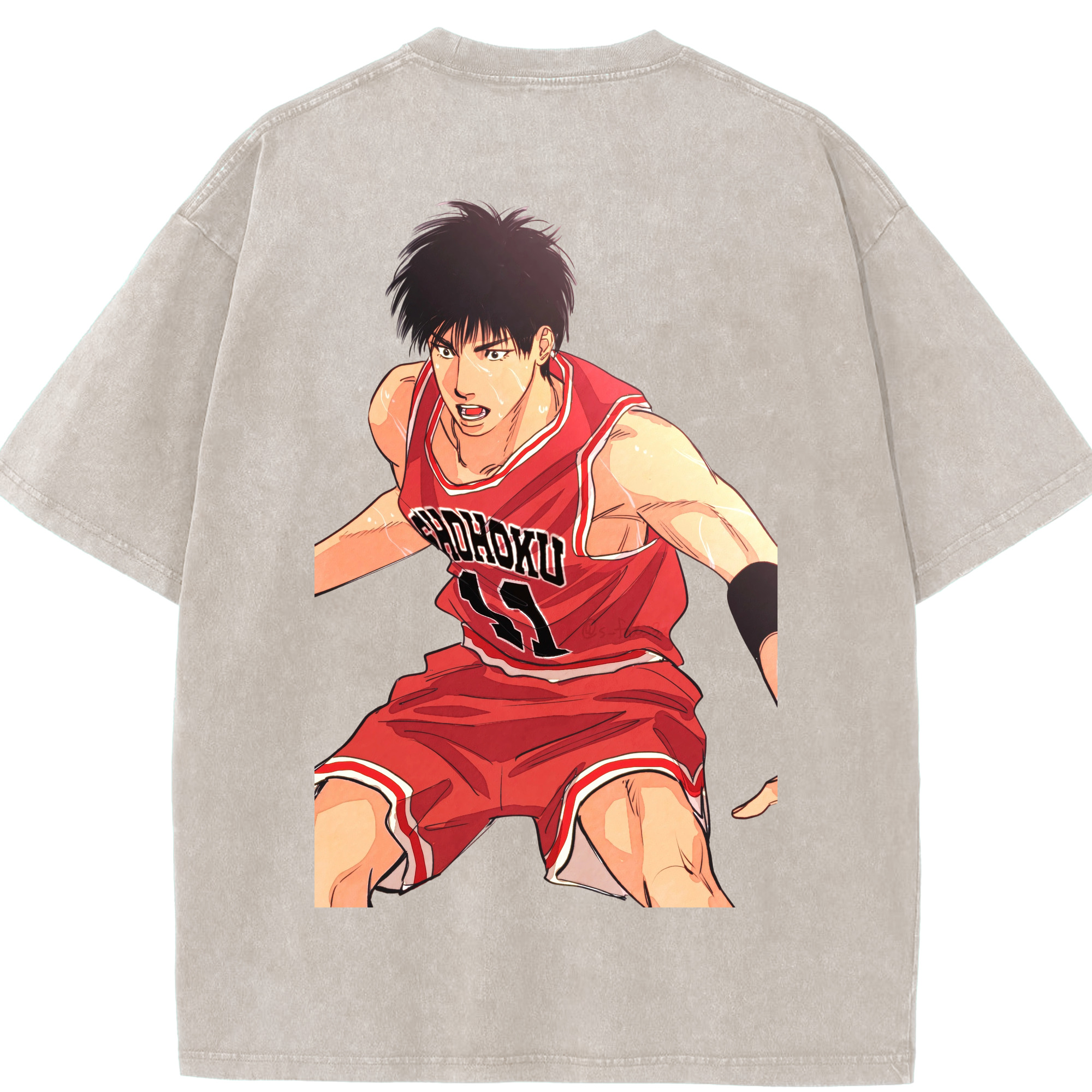 （画像用） SLAM DUNK／スラムダンク 綿100% ヴィンテージ風 半袖Tシャツ（背面プリント）