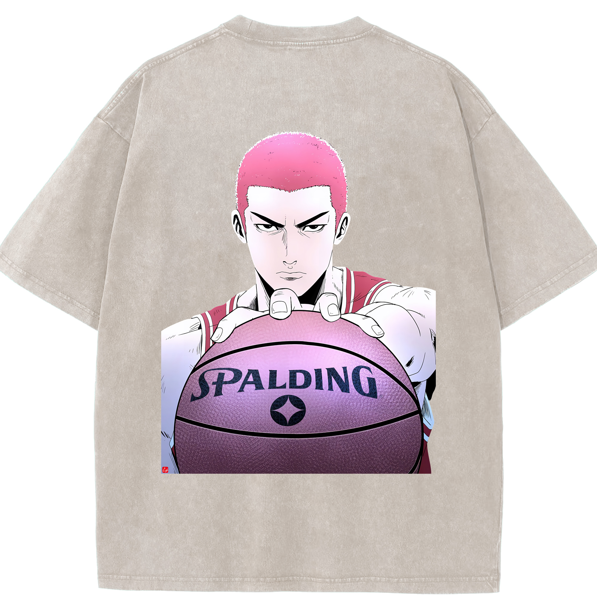 （画像用） SLAM DUNK／スラムダンク 綿100% ヴィンテージ風 半袖Tシャツ（背面プリント）