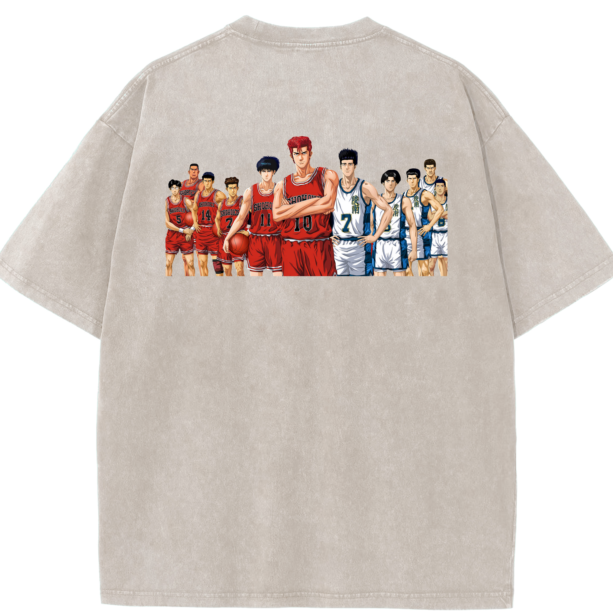（画像用） SLAM DUNK／スラムダンク 綿100% ヴィンテージ風 半袖Tシャツ（背面プリント）