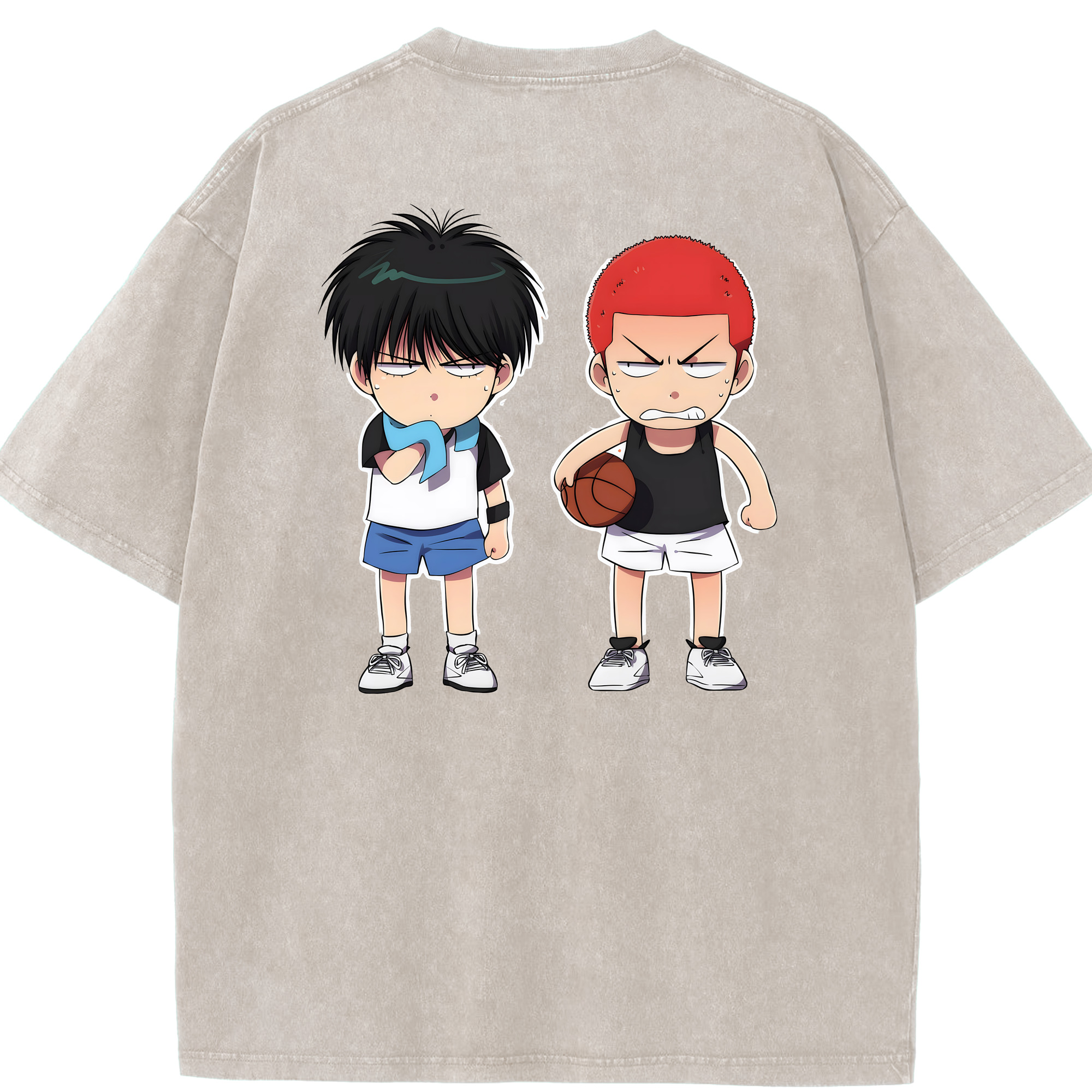 （画像用） SLAM DUNK／スラムダンク 綿100% ヴィンテージ風 半袖Tシャツ（背面プリント）