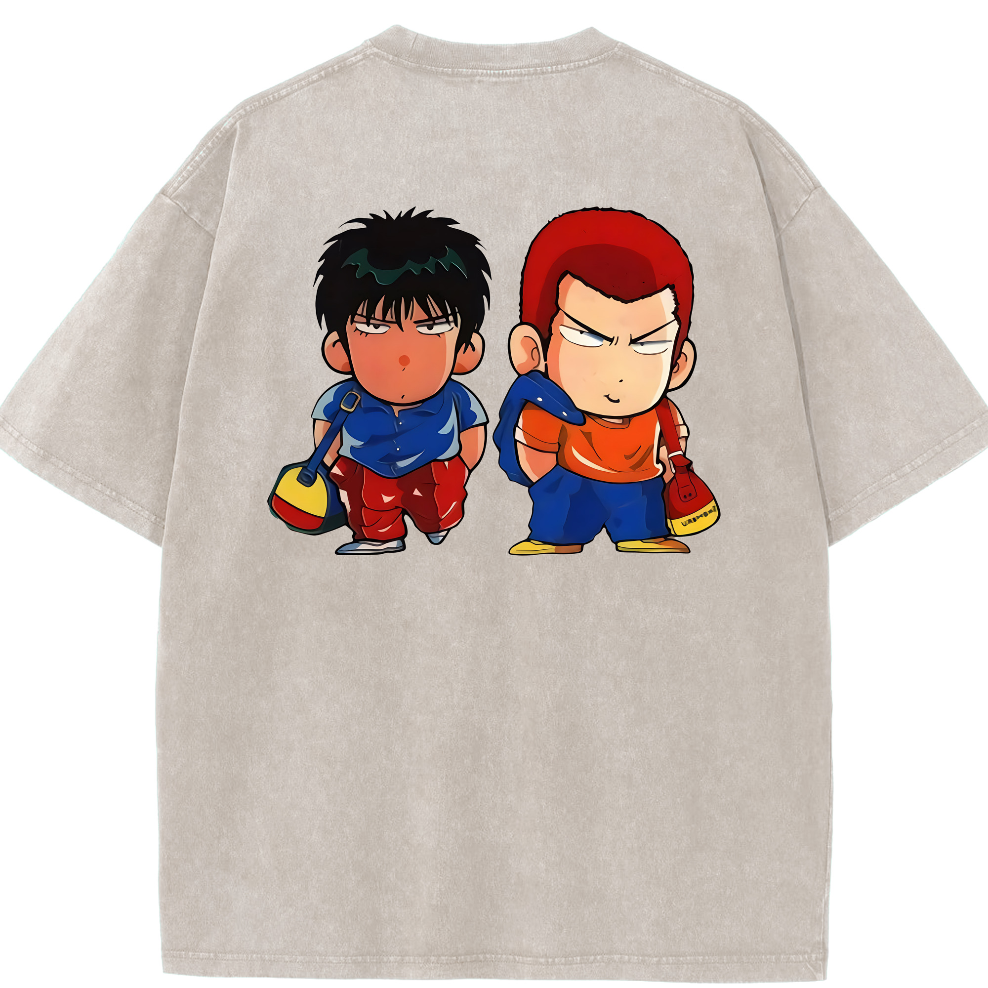 （画像用） SLAM DUNK／スラムダンク 綿100% ヴィンテージ風 半袖Tシャツ（背面プリント）