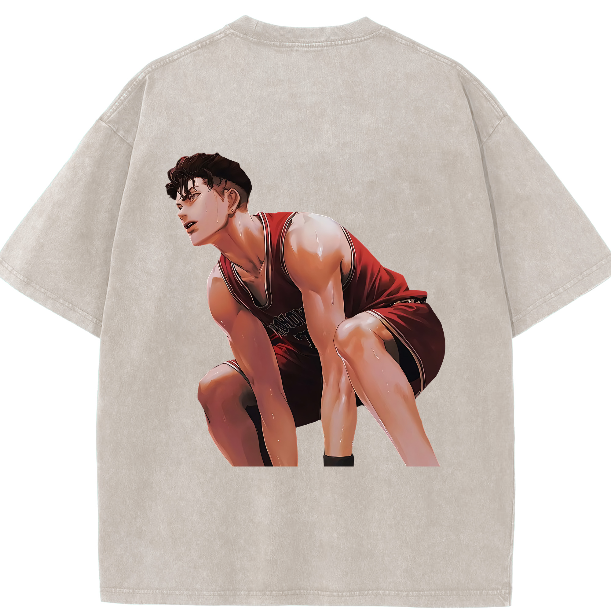 （画像用） SLAM DUNK／スラムダンク 綿100% ヴィンテージ風 半袖Tシャツ（背面プリント）