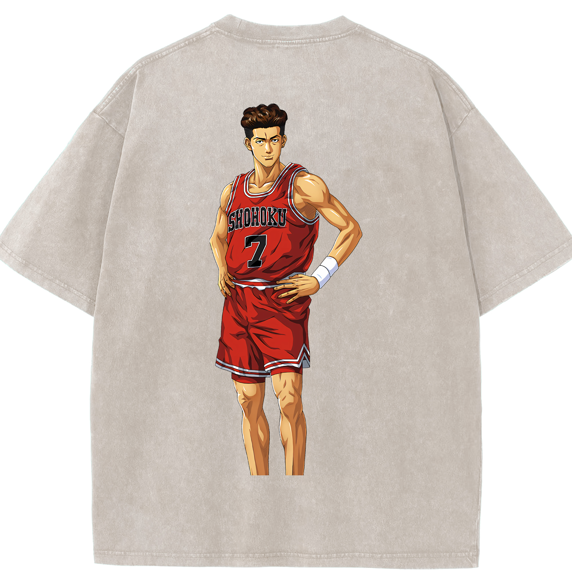 （画像用） SLAM DUNK／スラムダンク 綿100% ヴィンテージ風 半袖Tシャツ（背面プリント）