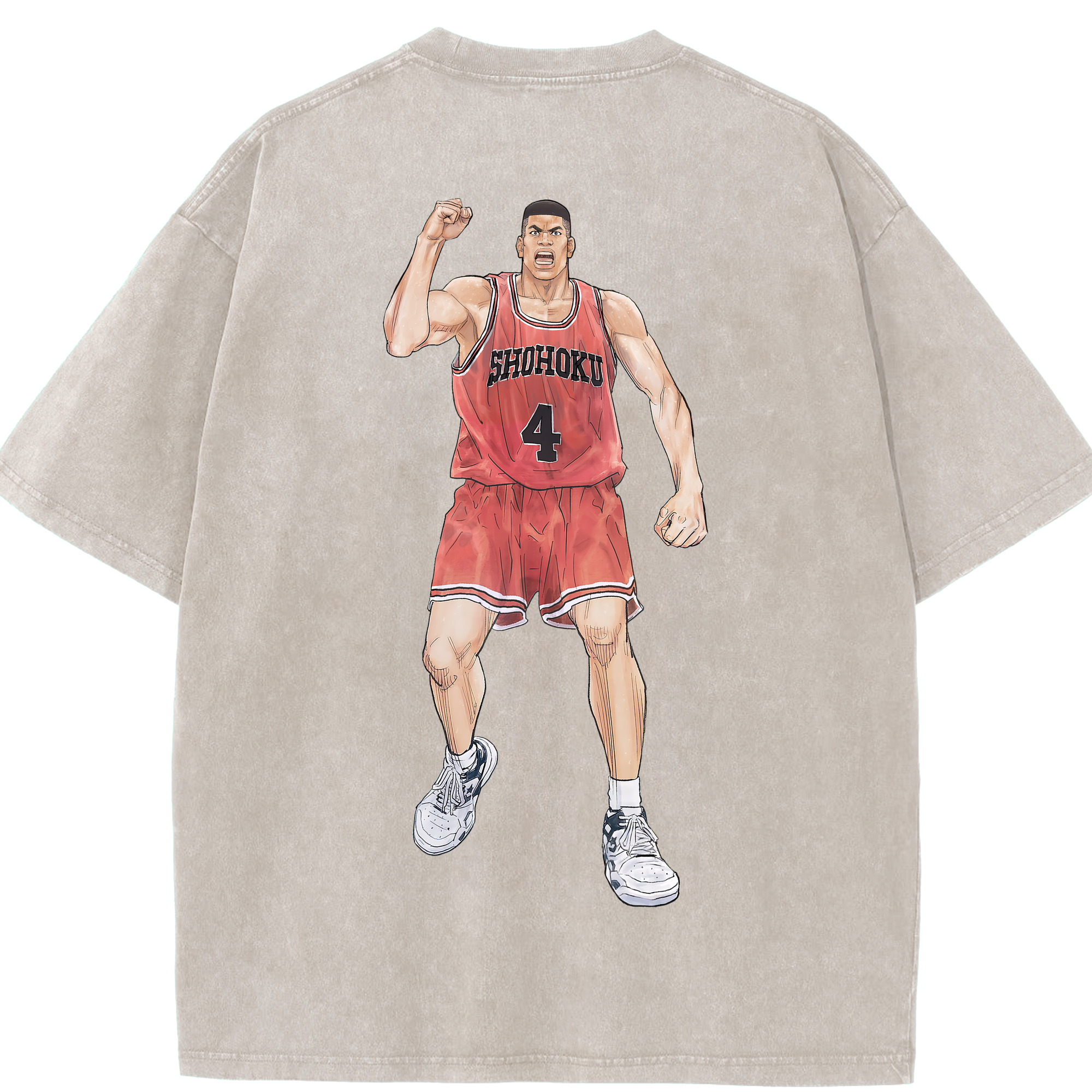 （画像用） SLAM DUNK／スラムダンク 綿100% ヴィンテージ風 半袖Tシャツ（背面プリント）