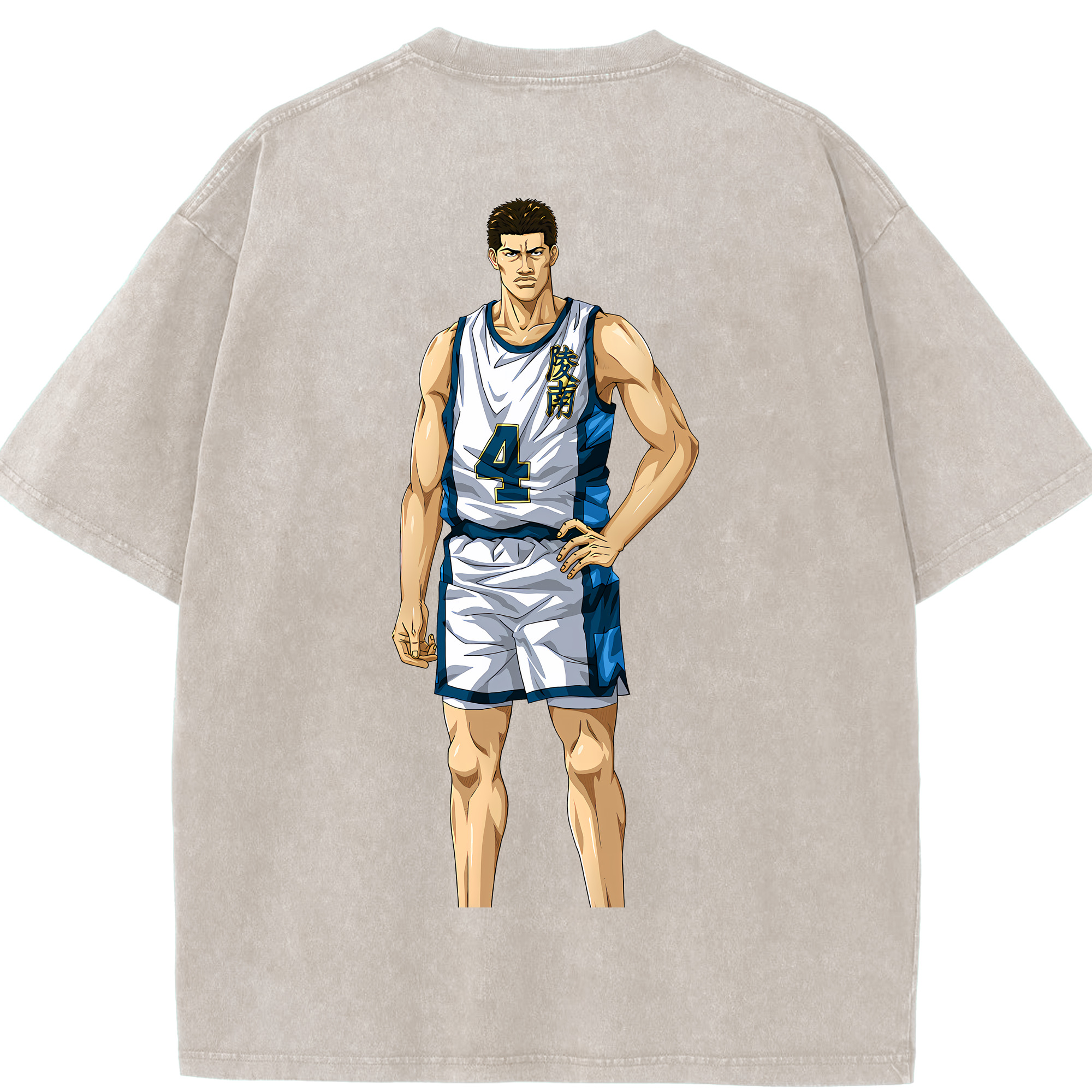 （画像用） SLAM DUNK／スラムダンク 綿100% ヴィンテージ風 半袖Tシャツ（背面プリント）