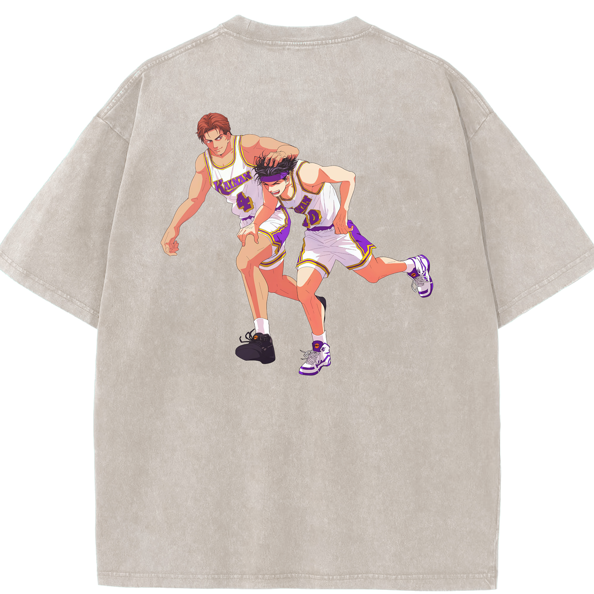 （画像用） SLAM DUNK／スラムダンク 綿100% ヴィンテージ風 半袖Tシャツ（背面プリント）