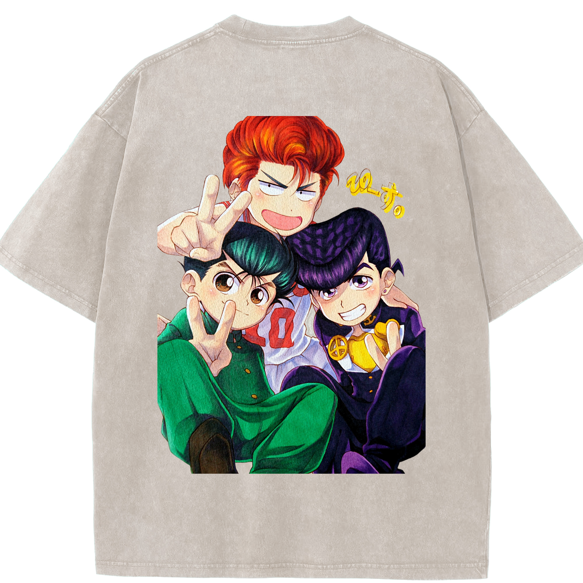 SLAM DUNK／スラムダンク 綿100% ヴィンテージ風 半袖Tシャツ（背面プリント）