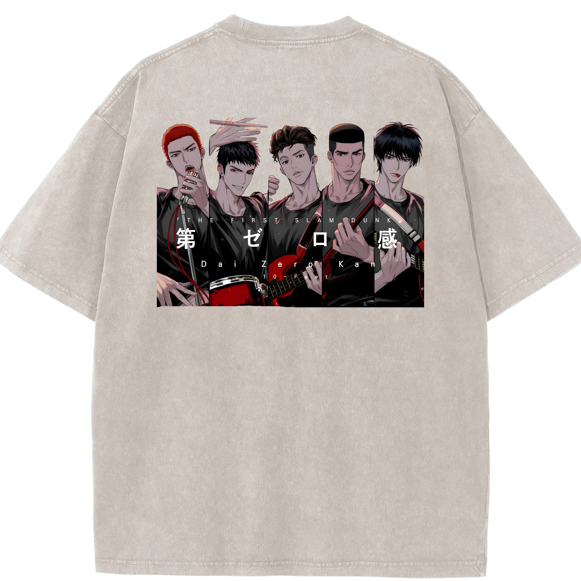 SLAM DUNK／スラムダンク 綿100% ヴィンテージ風 半袖Tシャツ（背面プリント）