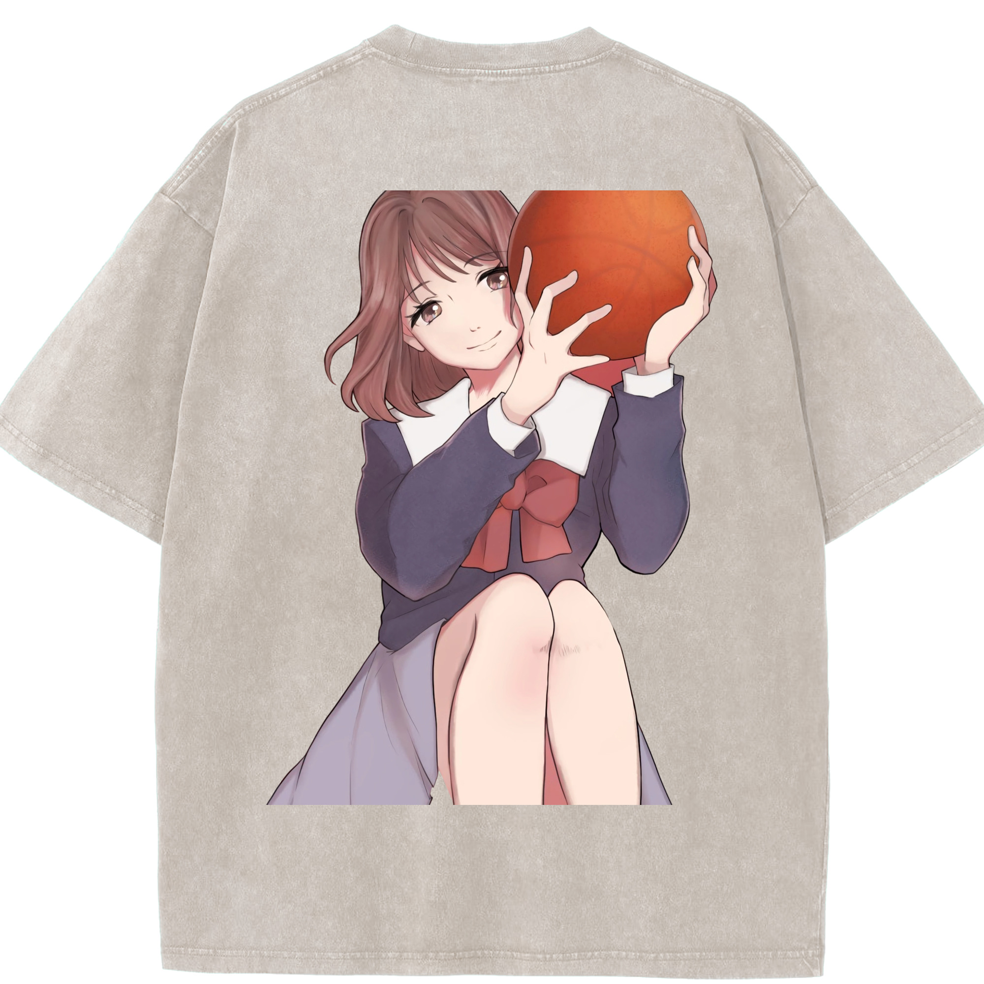 SLAM DUNK／スラムダンク 綿100% ヴィンテージ風 半袖Tシャツ（背面プリント）