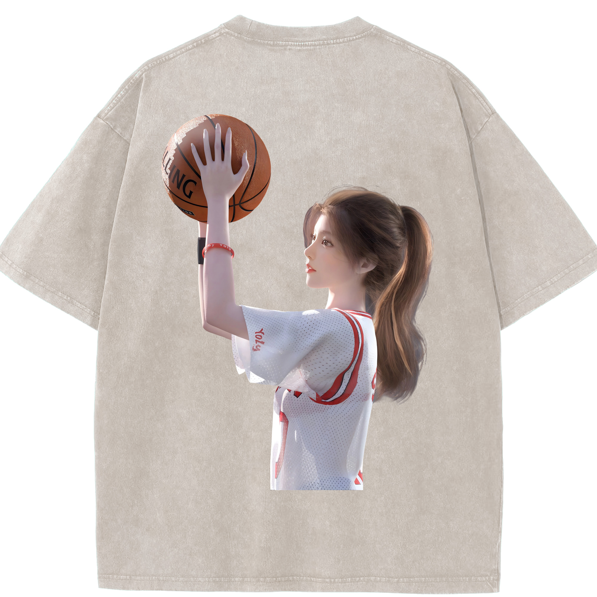 SLAM DUNK／スラムダンク 綿100% ヴィンテージ風 半袖Tシャツ（背面プリント）