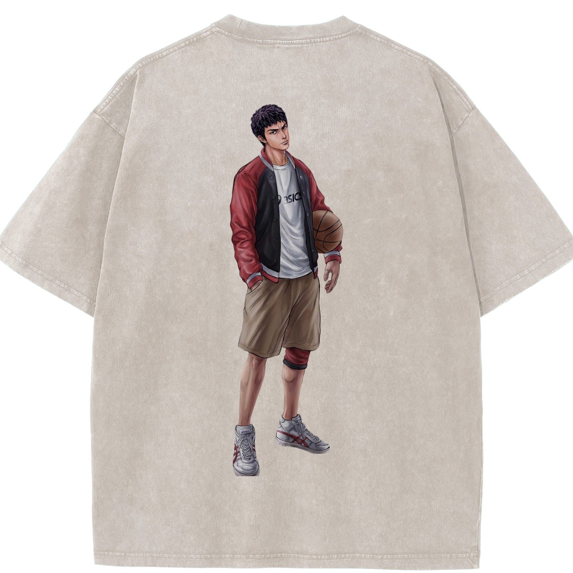 （画像用） SLAM DUNK／スラムダンク 綿100% ヴィンテージ風 半袖Tシャツ（背面プリント）