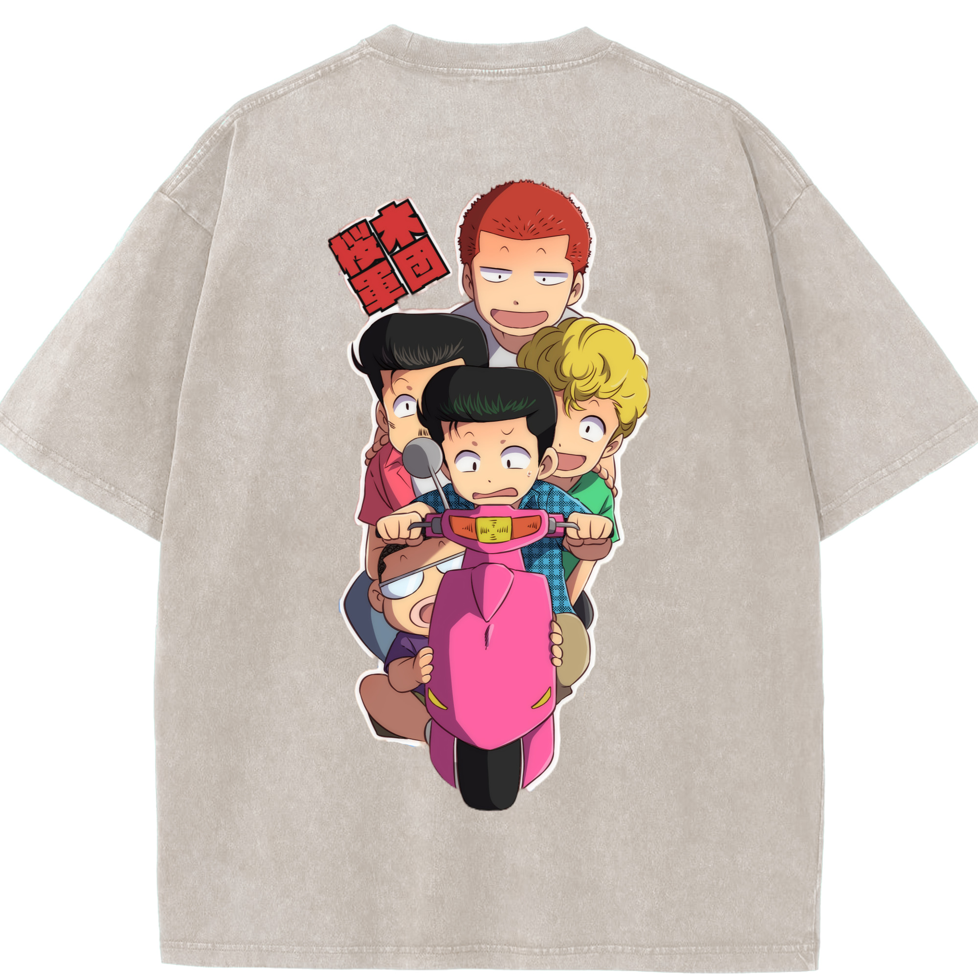 （画像用） SLAM DUNK／スラムダンク 綿100% ヴィンテージ風 半袖Tシャツ（背面プリント）