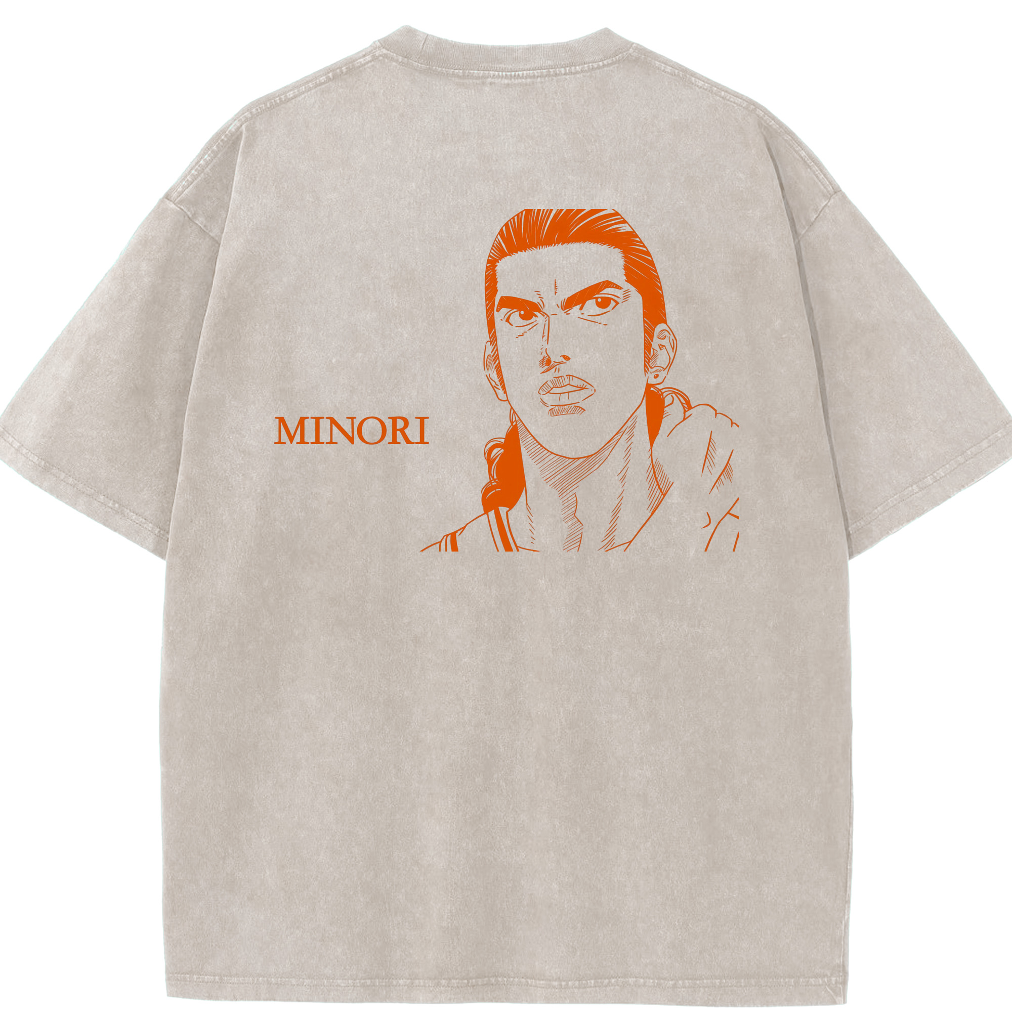 SLAM DUNK／スラムダンク 綿100% ヴィンテージ風 半袖Tシャツ（背面プリント）