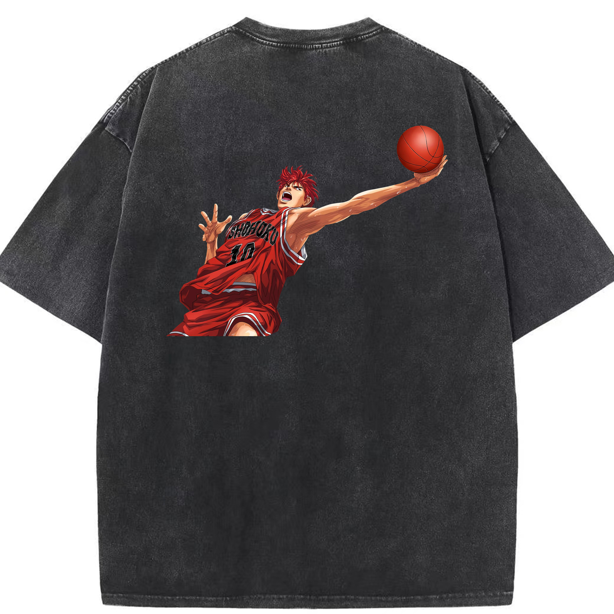 （画像用） SLAM DUNK／スラムダンク 綿100% ヴィンテージ風 半袖Tシャツ（背面プリント）