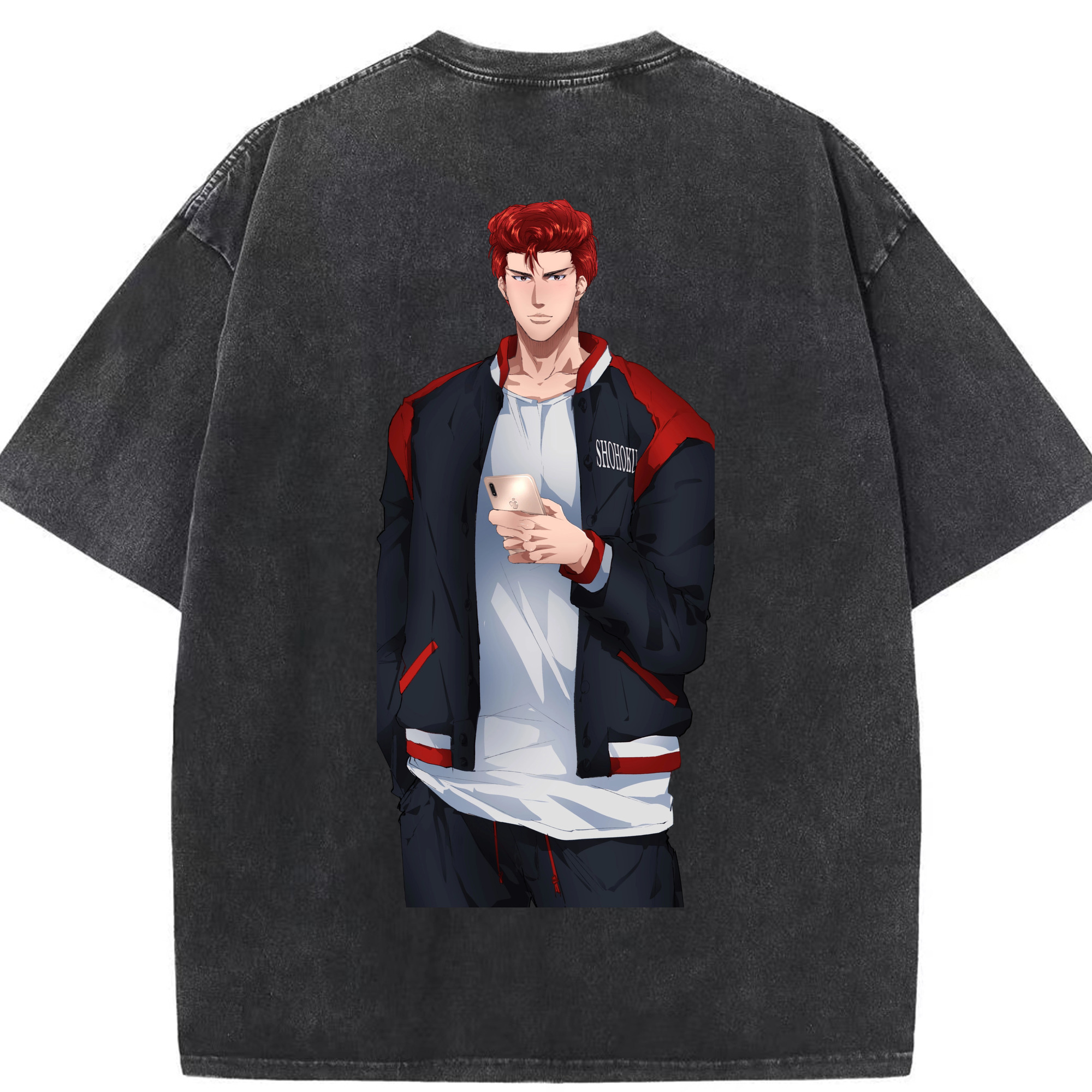 （画像用） SLAM DUNK／スラムダンク 綿100% ヴィンテージ風 半袖Tシャツ（背面プリント）