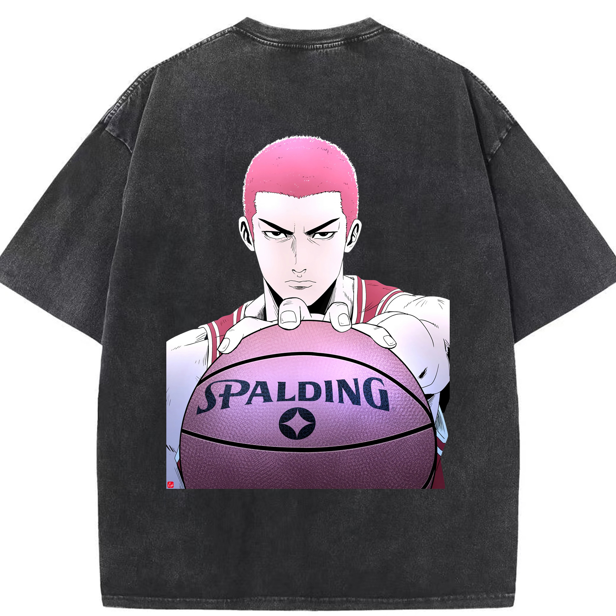 （画像用） SLAM DUNK／スラムダンク 綿100% ヴィンテージ風 半袖Tシャツ（背面プリント）