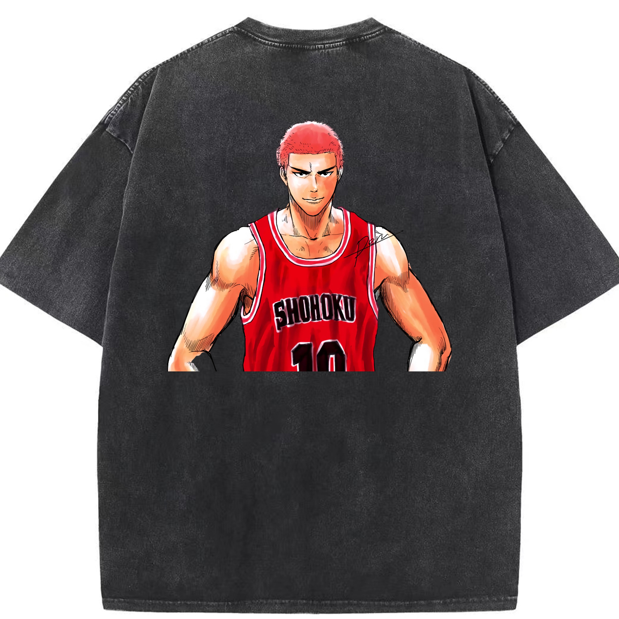 （画像用） SLAM DUNK／スラムダンク 綿100% ヴィンテージ風 半袖Tシャツ（背面プリント）