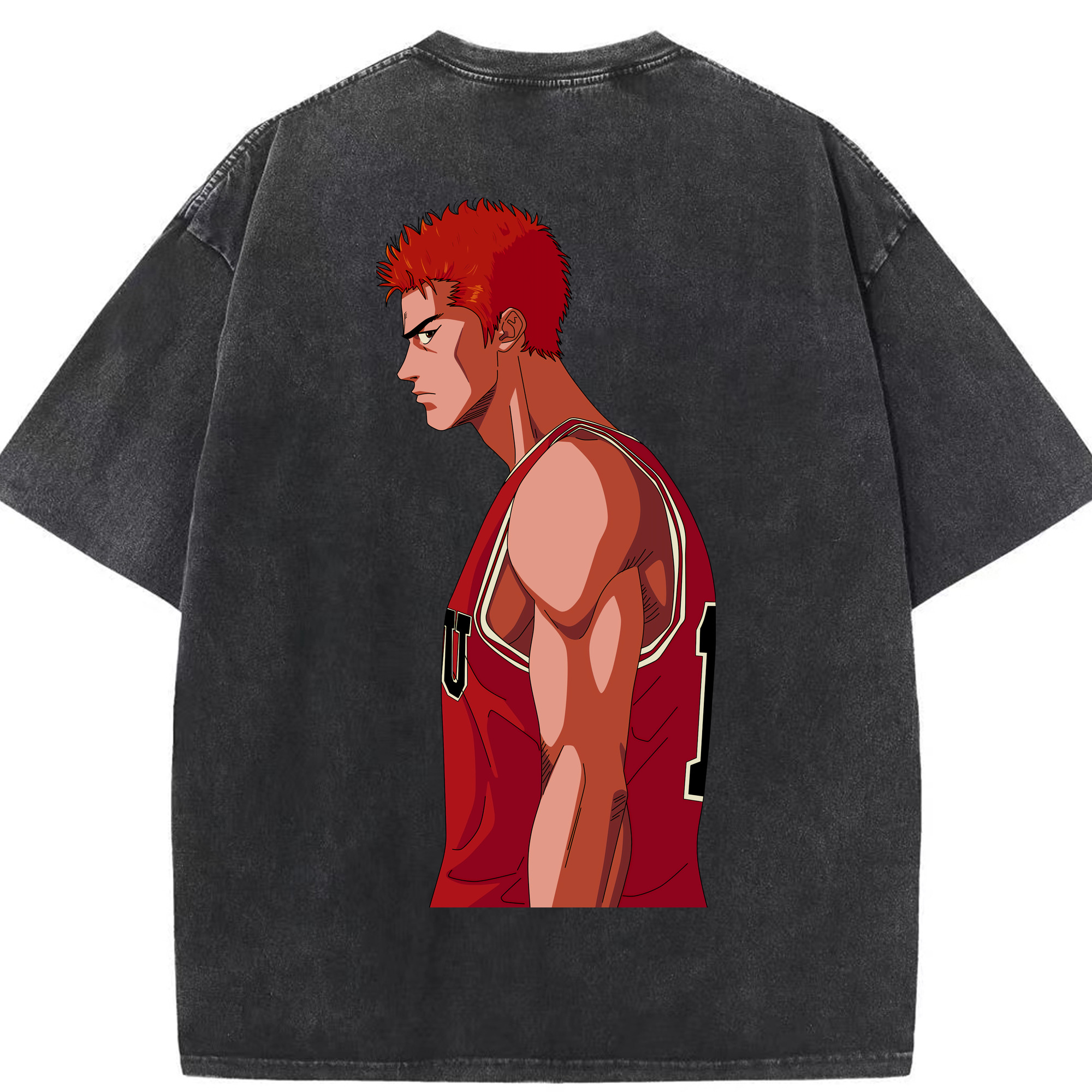 （画像用） SLAM DUNK／スラムダンク 綿100% ヴィンテージ風 半袖Tシャツ（背面プリント）