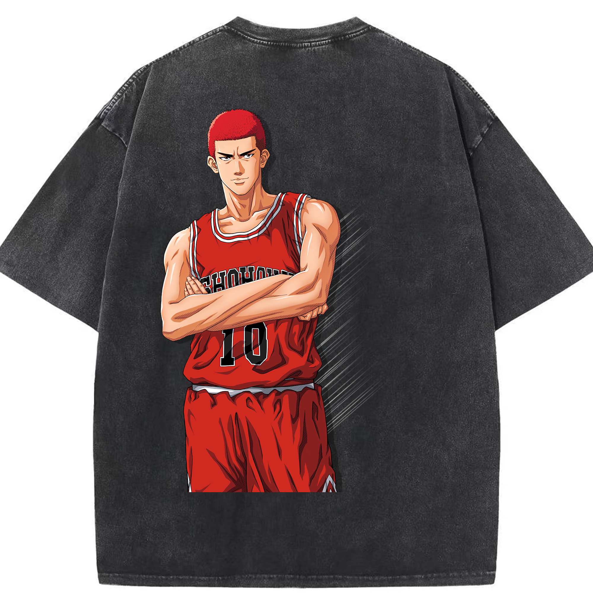（画像用） SLAM DUNK／スラムダンク 綿100% ヴィンテージ風 半袖Tシャツ（背面プリント）