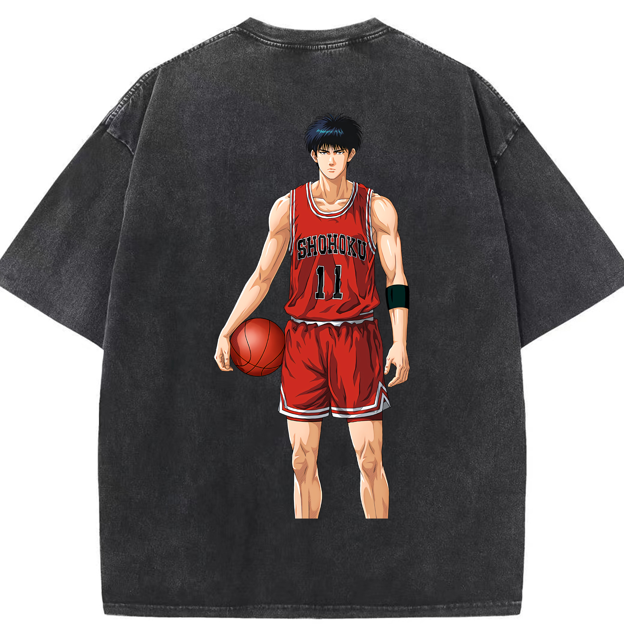 （画像用） SLAM DUNK／スラムダンク 綿100% ヴィンテージ風 半袖Tシャツ（背面プリント）