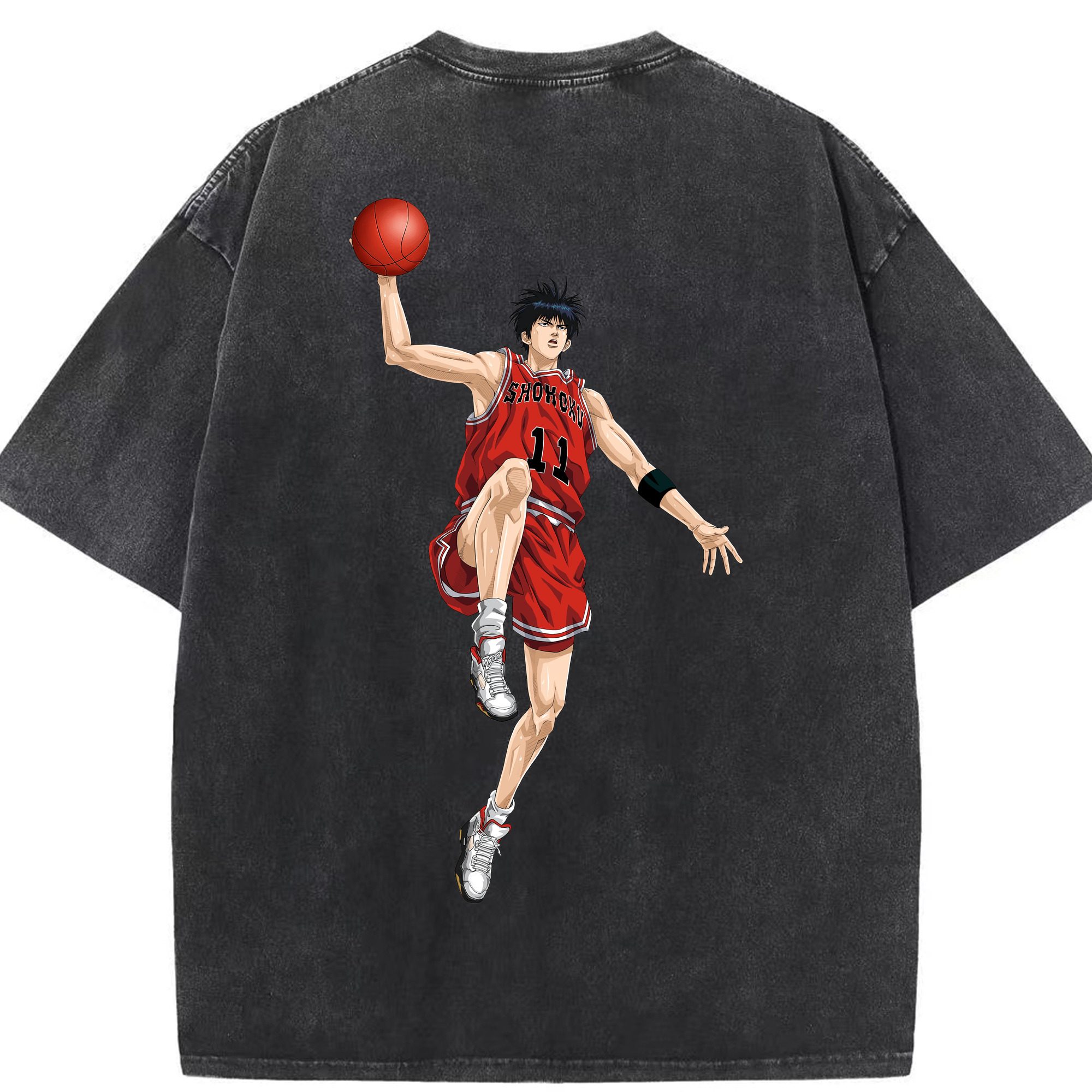 （画像用） SLAM DUNK／スラムダンク 綿100% ヴィンテージ風 半袖Tシャツ（背面プリント）