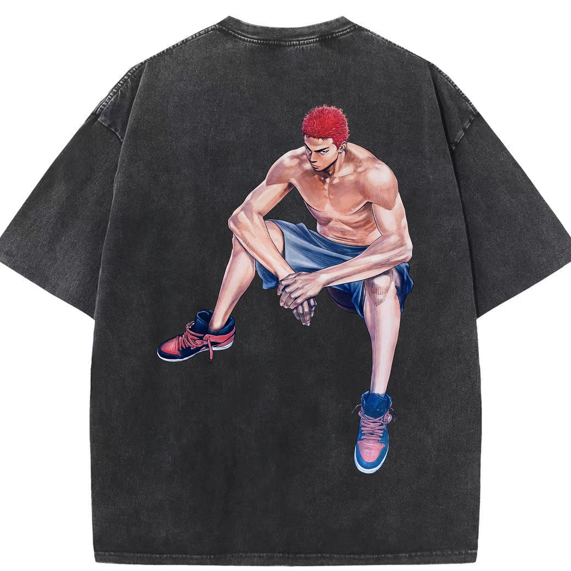 （画像用） SLAM DUNK／スラムダンク 綿100% ヴィンテージ風 半袖Tシャツ（背面プリント）