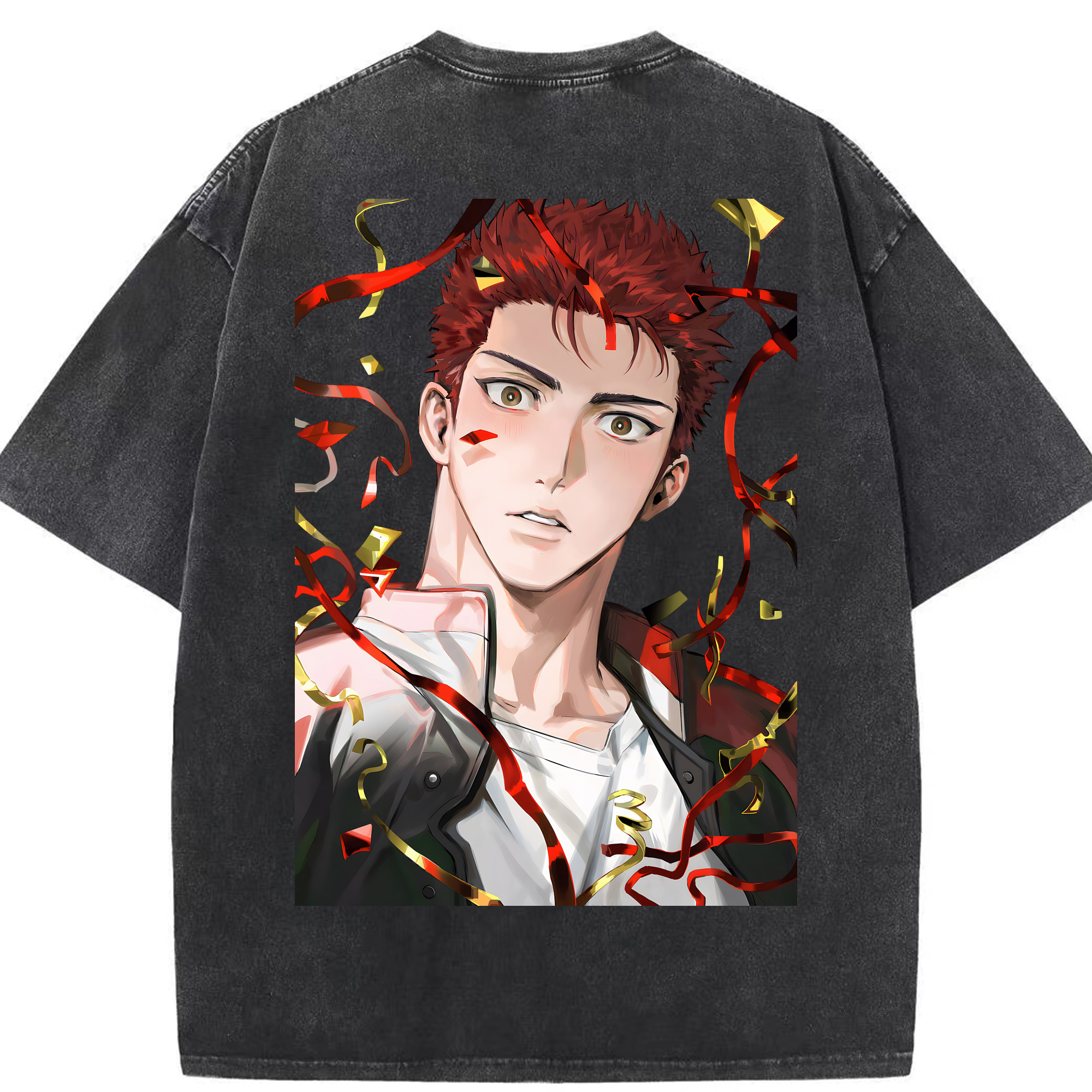 （画像用） SLAM DUNK／スラムダンク 綿100% ヴィンテージ風 半袖Tシャツ（背面プリント）