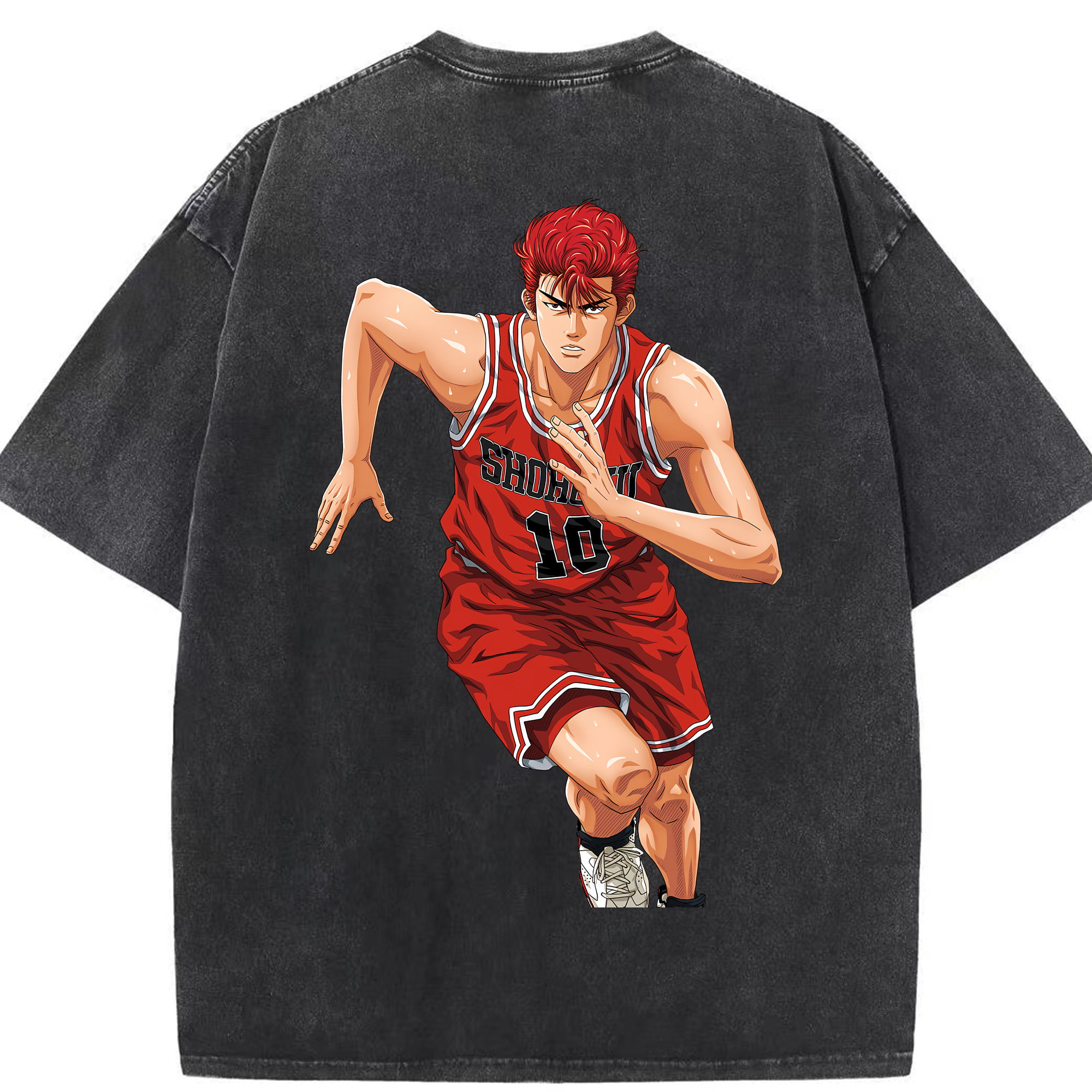 （画像用） SLAM DUNK／スラムダンク 綿100% ヴィンテージ風 半袖Tシャツ（背面プリント）