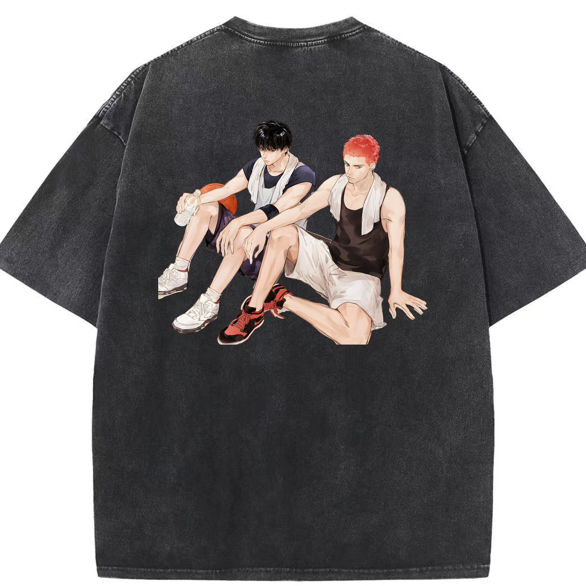 （画像用） SLAM DUNK／スラムダンク 綿100% ヴィンテージ風 半袖Tシャツ（背面プリント）