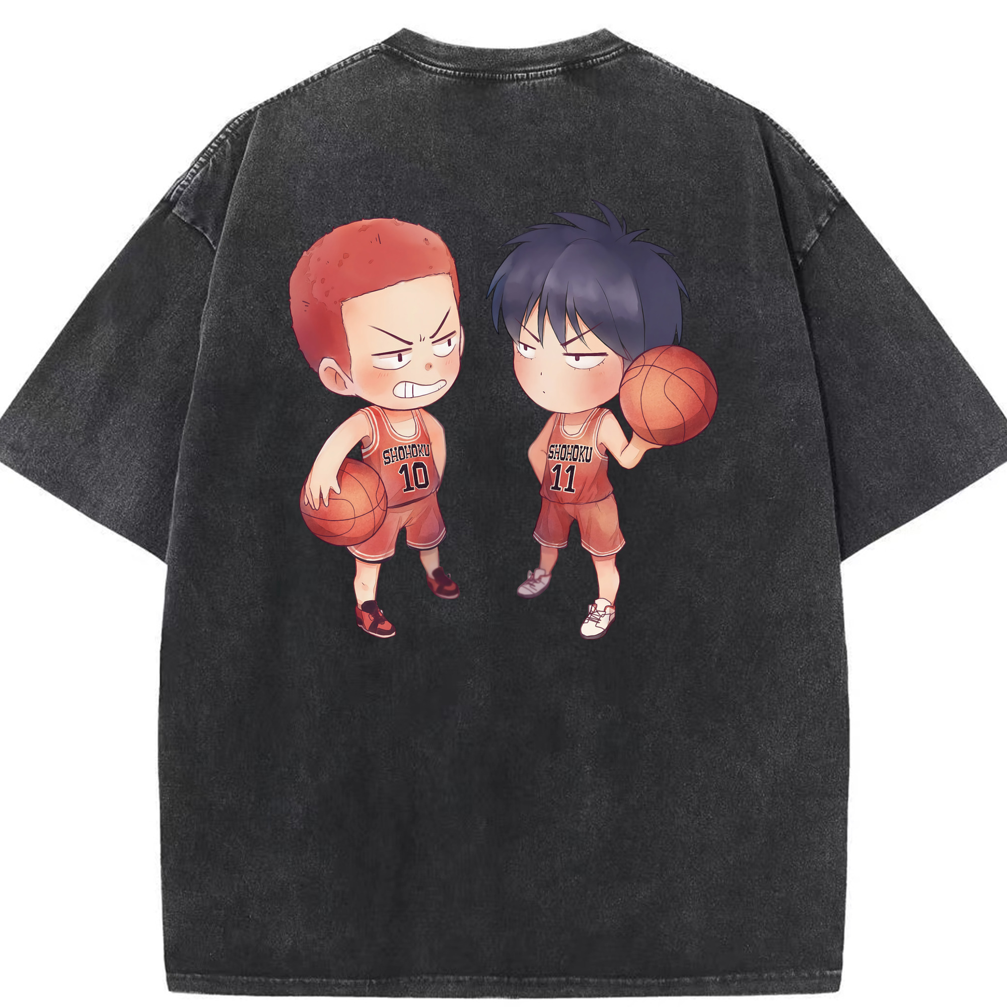 （画像用） SLAM DUNK／スラムダンク 綿100% ヴィンテージ風 半袖Tシャツ（背面プリント）