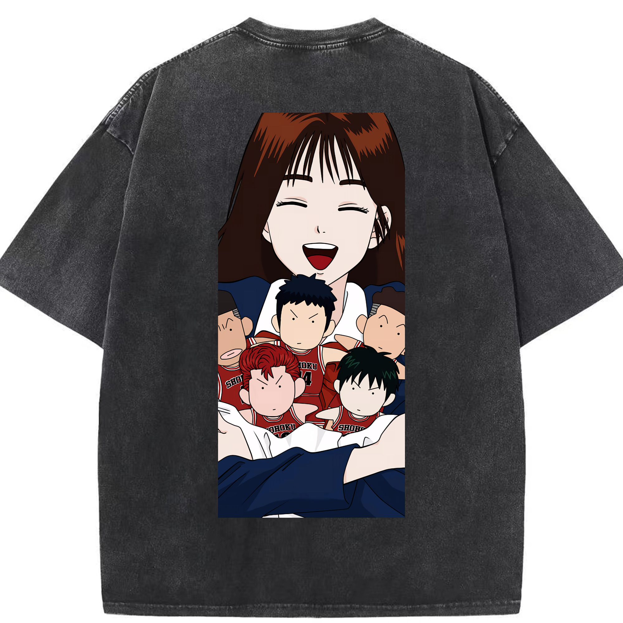 （画像用） SLAM DUNK／スラムダンク 綿100% ヴィンテージ風 半袖Tシャツ（背面プリント）