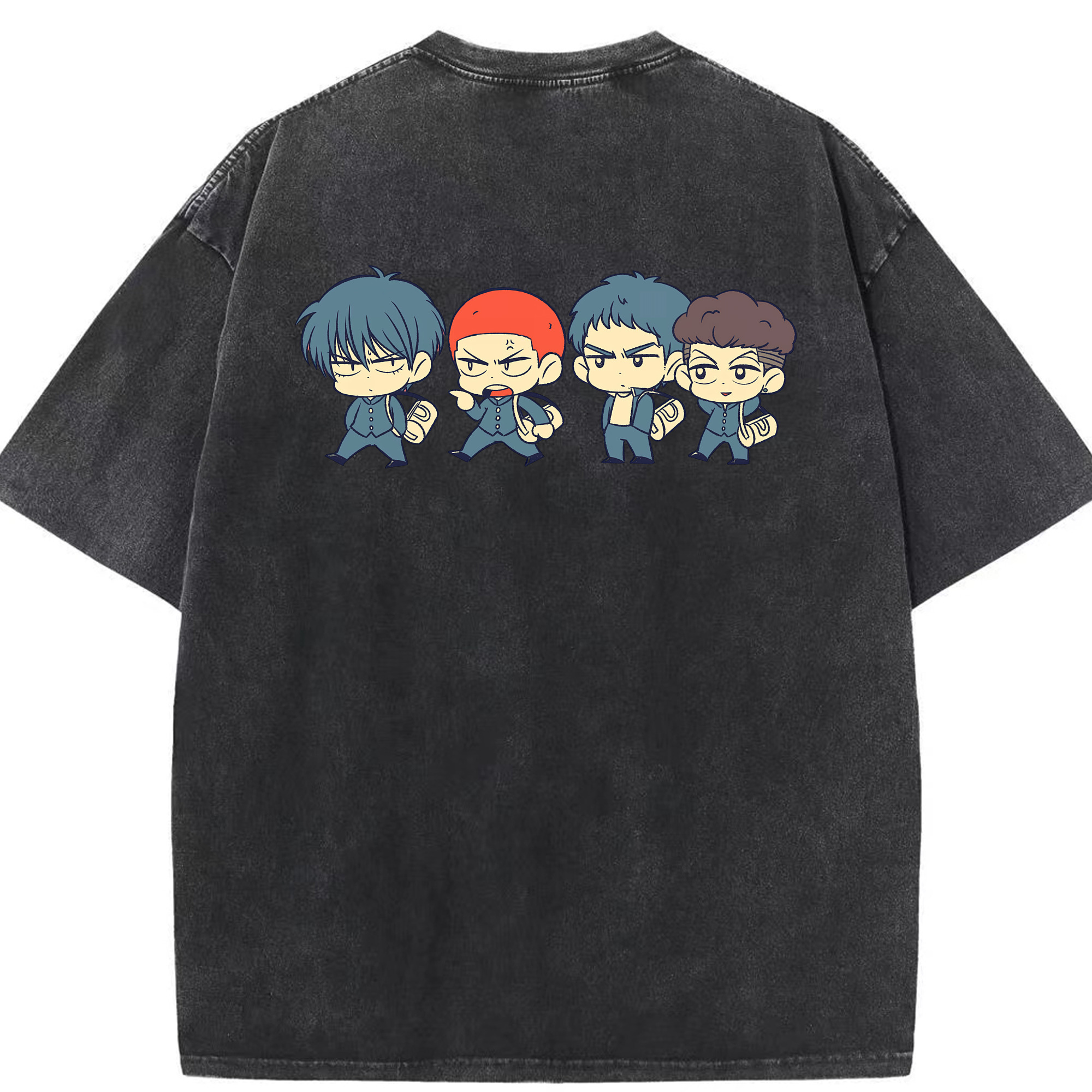 （画像用） SLAM DUNK／スラムダンク 綿100% ヴィンテージ風 半袖Tシャツ（背面プリント）
