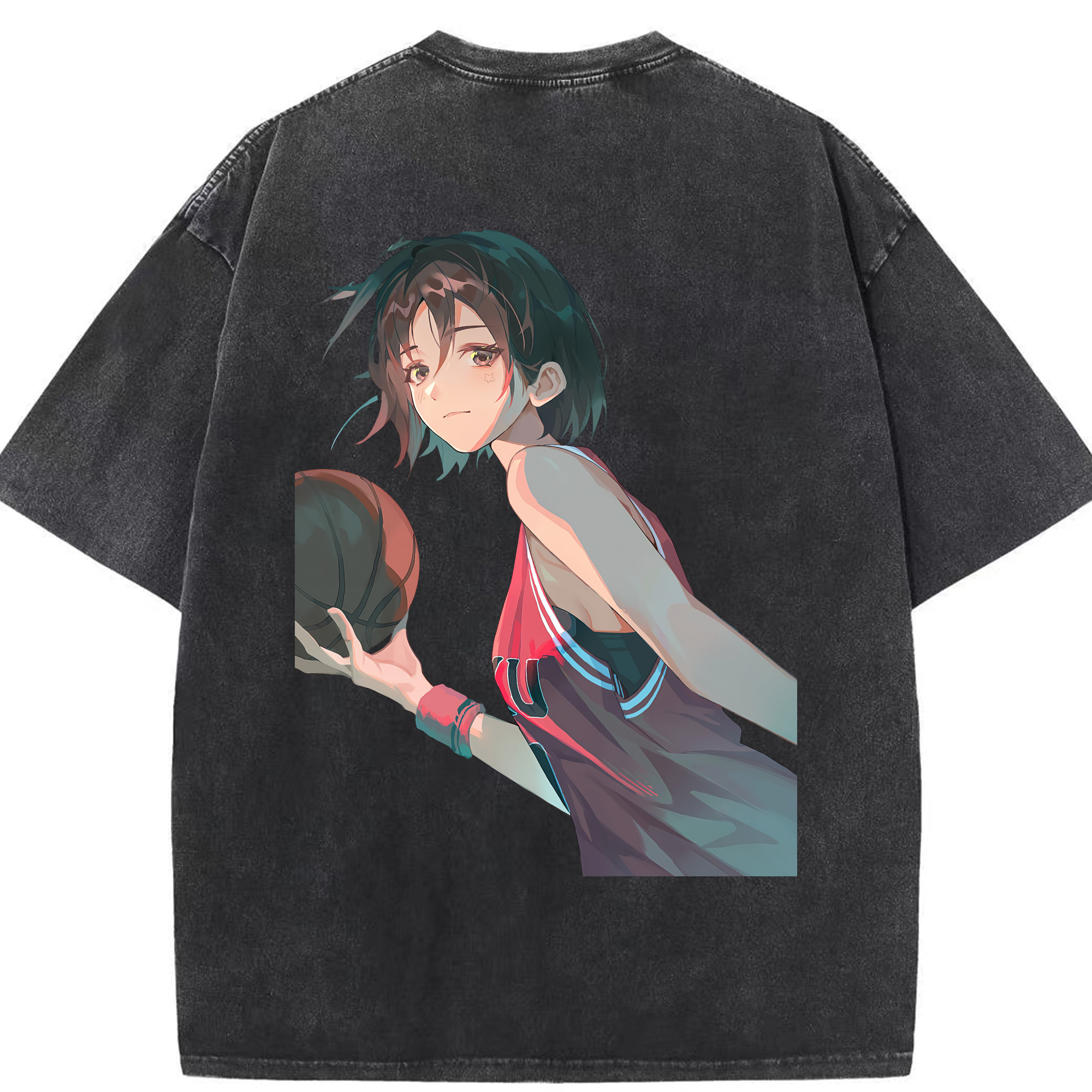 （画像用） SLAM DUNK／スラムダンク 綿100% ヴィンテージ風 半袖Tシャツ（背面プリント）