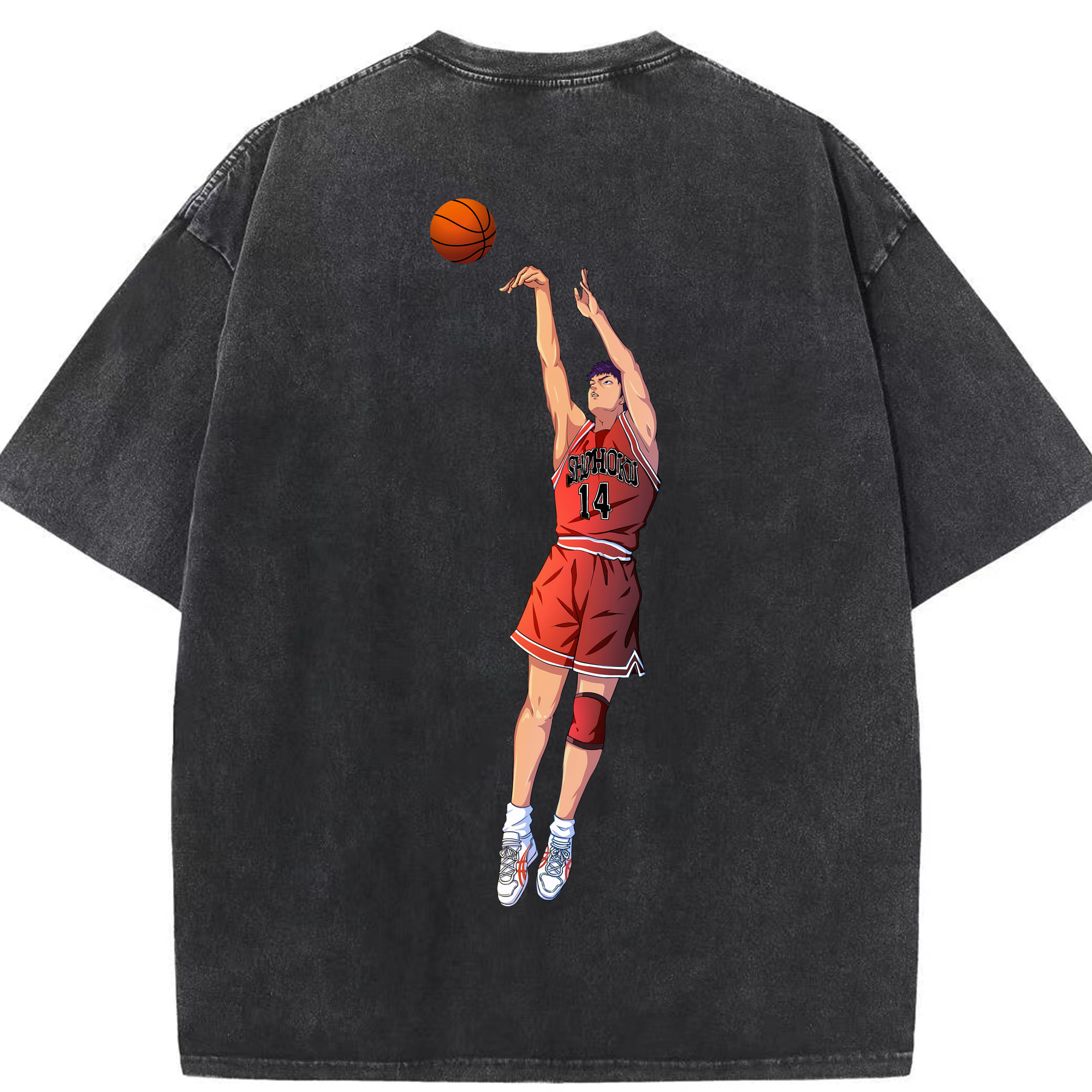 （画像用） SLAM DUNK／スラムダンク 綿100% ヴィンテージ風 半袖Tシャツ（背面プリント）