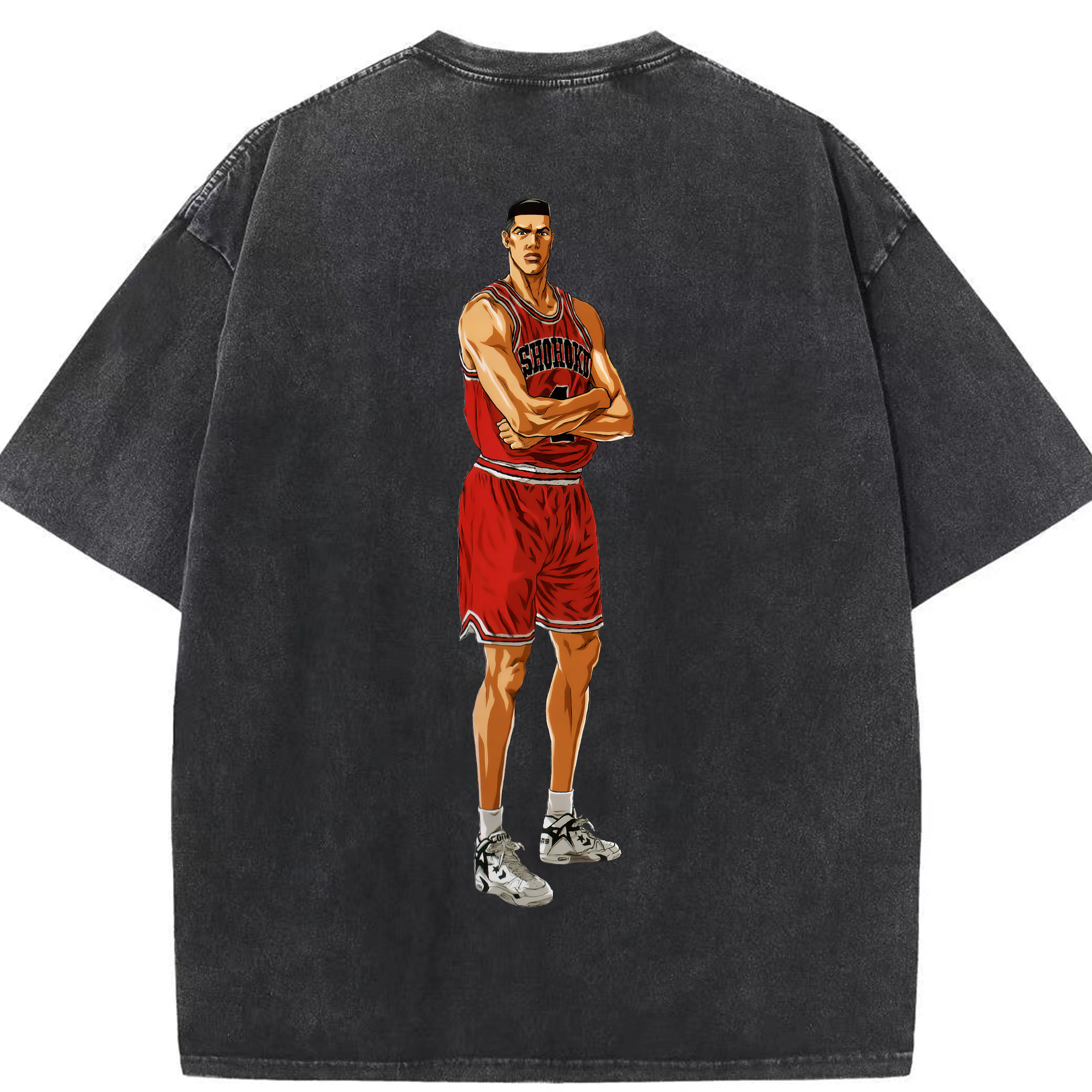 （画像用） SLAM DUNK／スラムダンク 綿100% ヴィンテージ風 半袖Tシャツ（背面プリント）