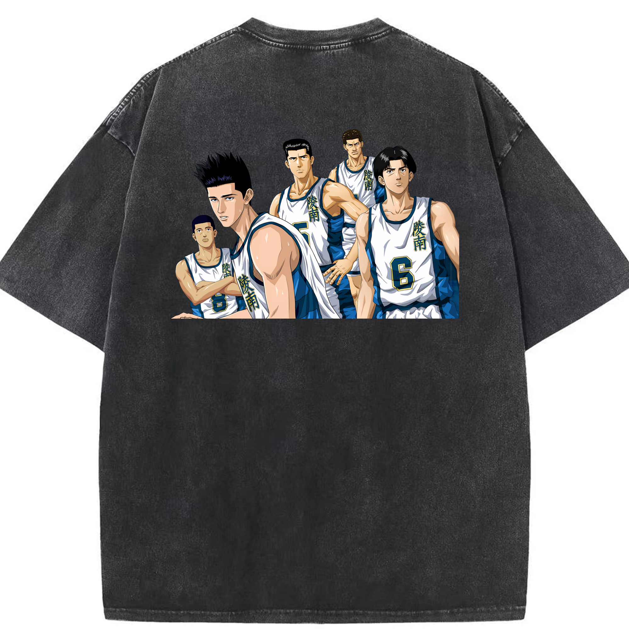 （画像用） SLAM DUNK／スラムダンク 綿100% ヴィンテージ風 半袖Tシャツ（背面プリント）