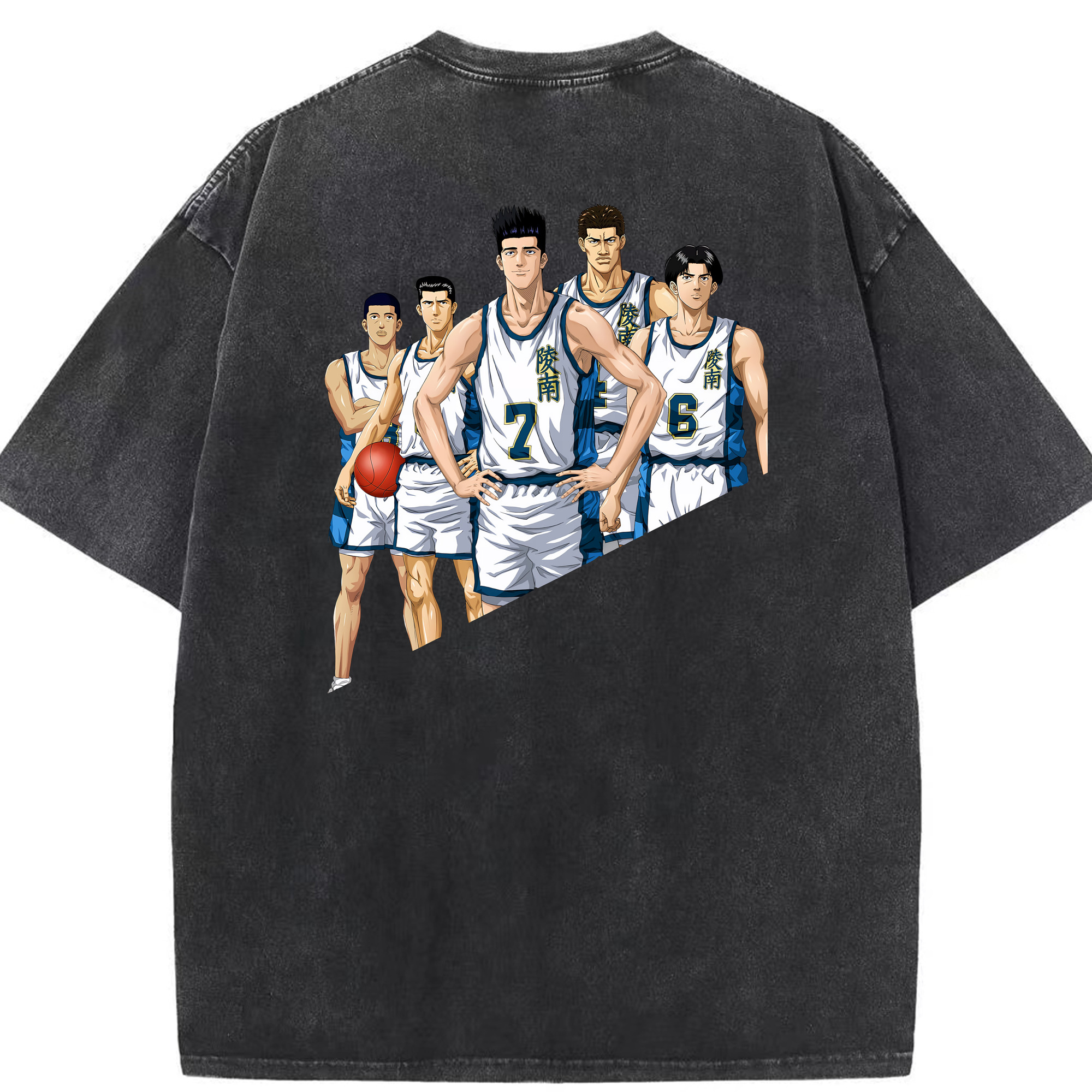 （画像用） SLAM DUNK／スラムダンク 綿100% ヴィンテージ風 半袖Tシャツ（背面プリント）