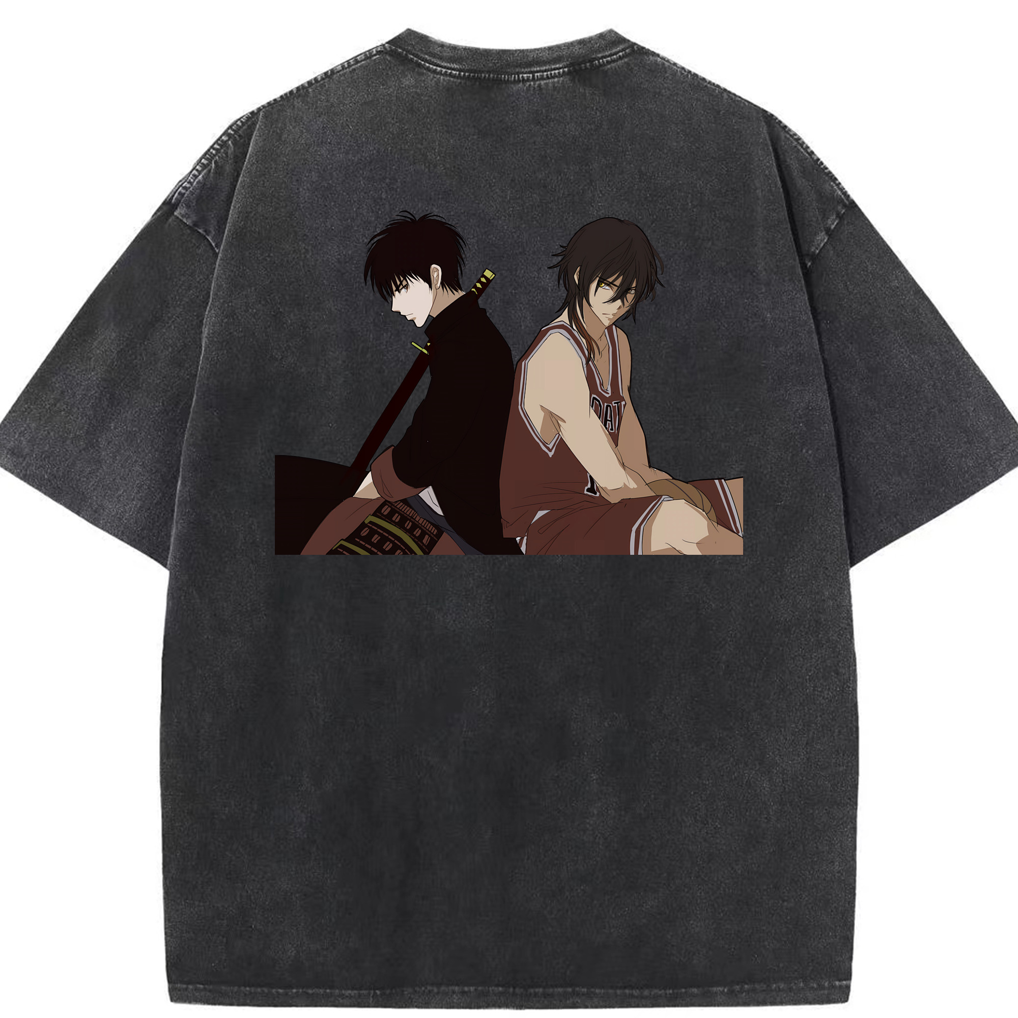 （画像用） SLAM DUNK／スラムダンク 綿100% ヴィンテージ風 半袖Tシャツ（背面プリント）