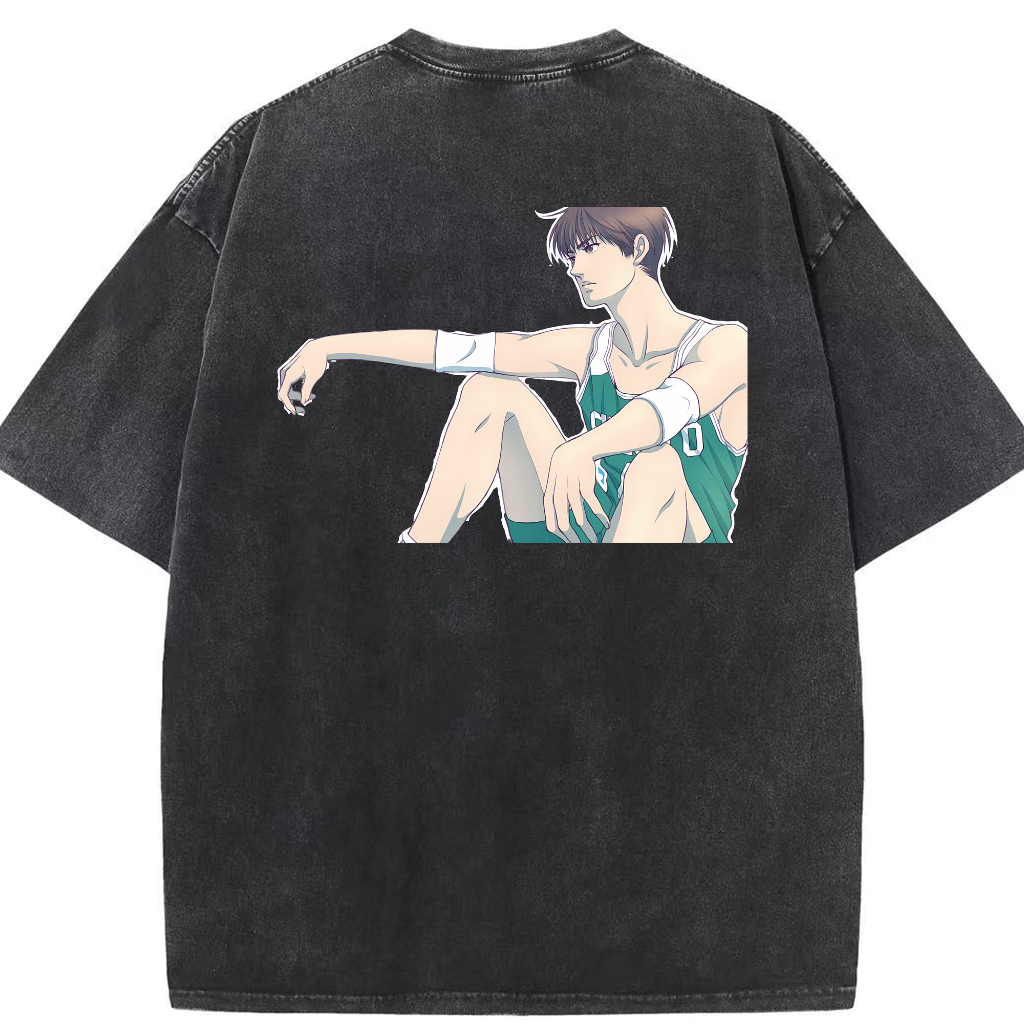 SLAM DUNK／スラムダンク 綿100% ヴィンテージ風 半袖Tシャツ（背面プリント）