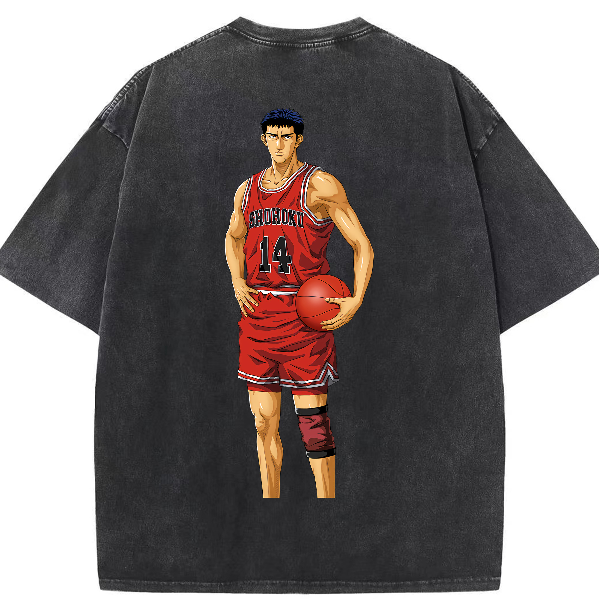 SLAM DUNK／スラムダンク 綿100% ヴィンテージ風 半袖Tシャツ（背面プリント）